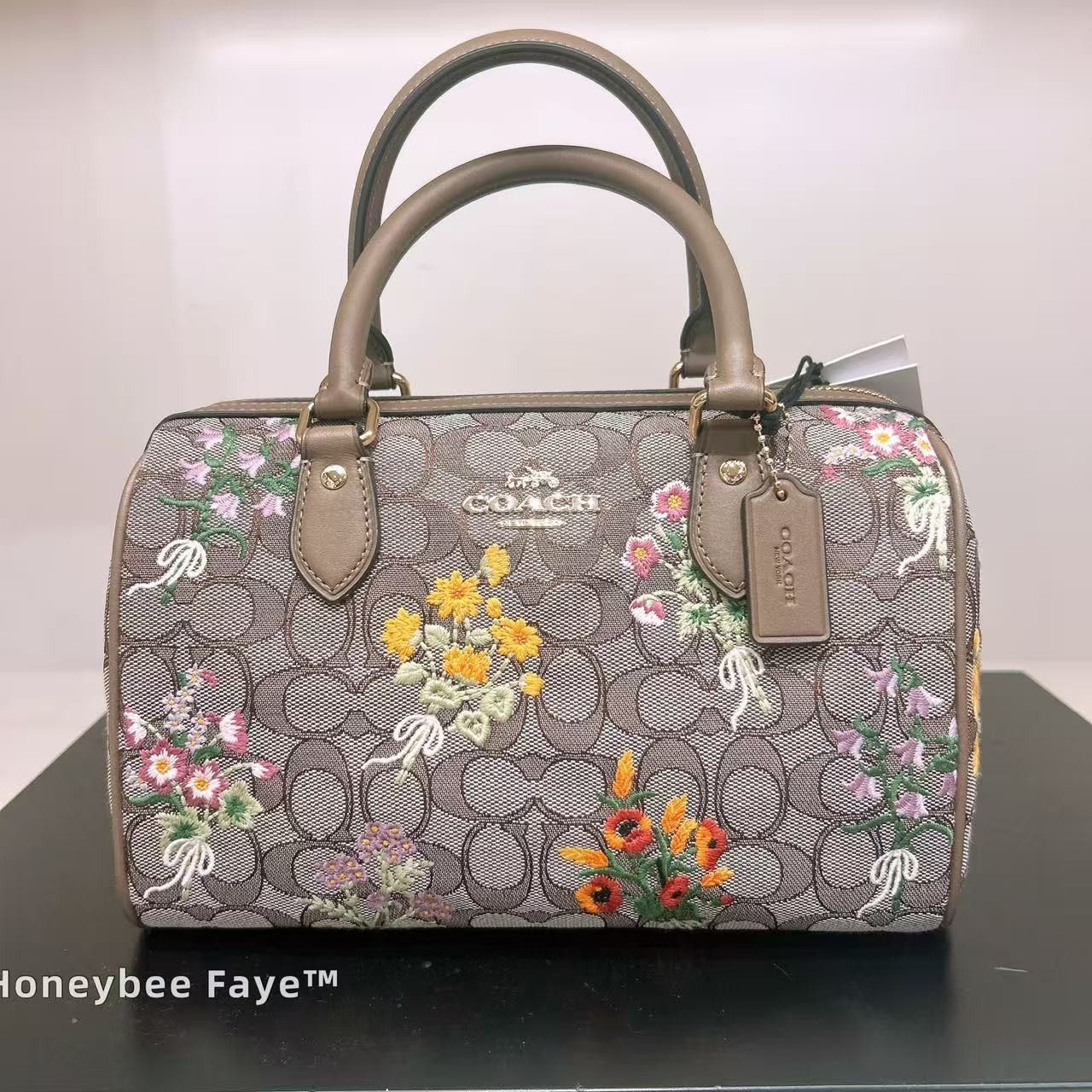 Coach Rowan Satchel Bag With Floral Embroidery CDZ01 Size ONE SIZE - 3 Thumbnail