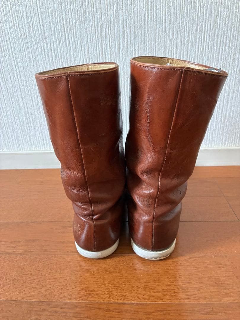 Number (N)ine Archive SS02 "Modern Age" Distressed Leather Pecos Boots Size US 8 / EU 41 - 4 Thumbnail