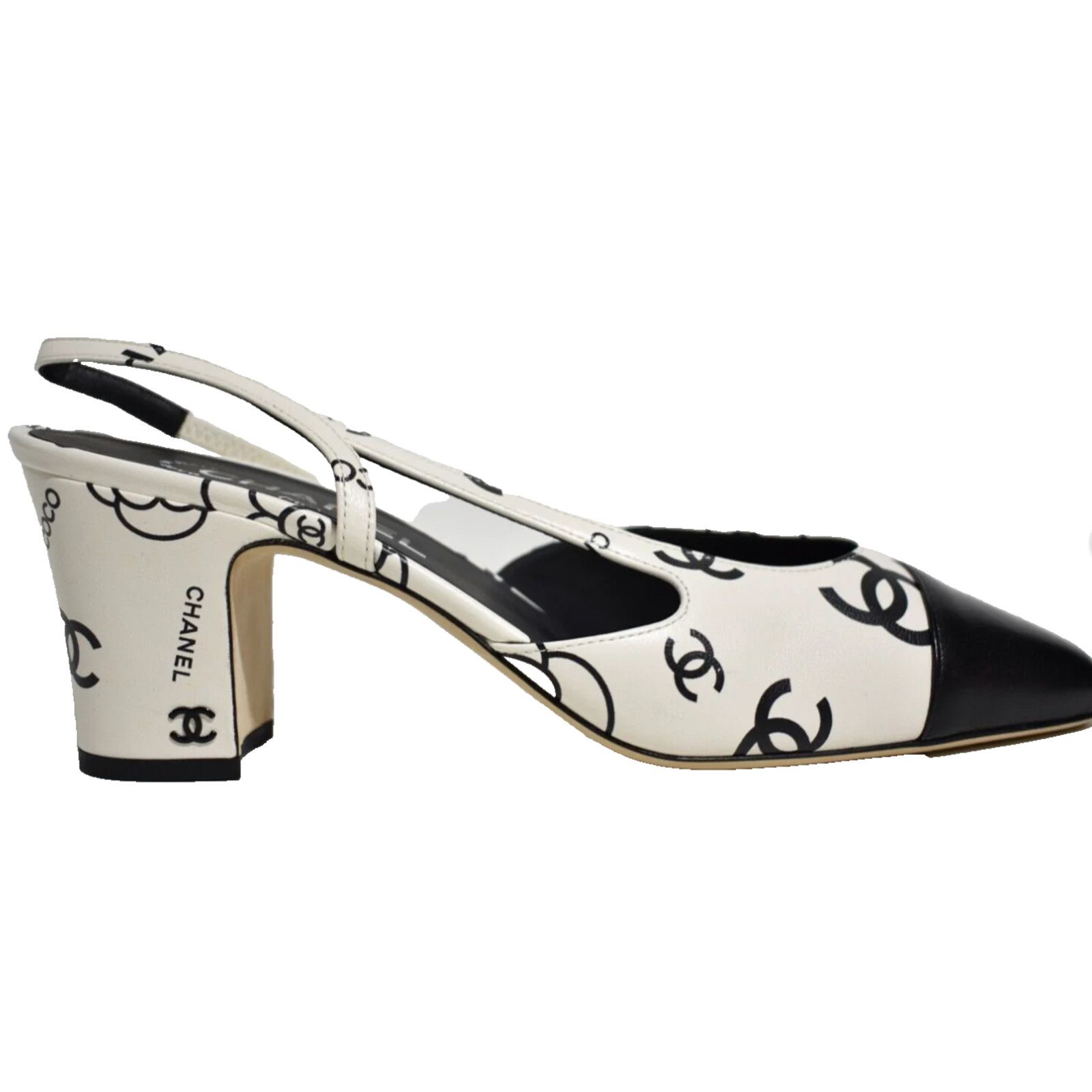 Chanel 23P Mademoisele Coco Sling CC Slingback Sandal Heel 38.5 Size US 8.5 / IT 38.5 - 1 Thumbnail