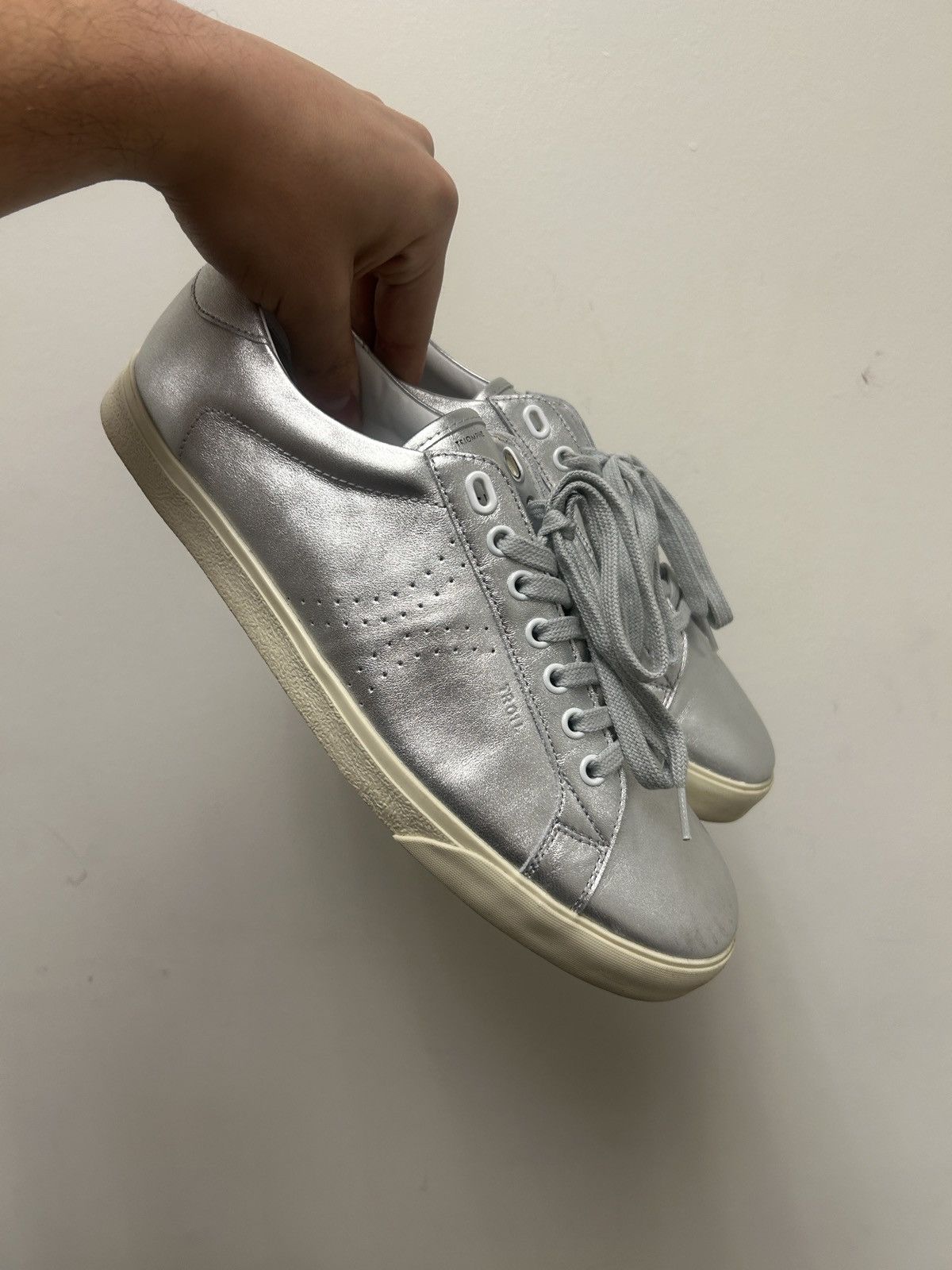 Celine WB! HEDI SLIMANE Triomphe Perforated Sneakers Size US 9 / EU 42 - 3 Thumbnail