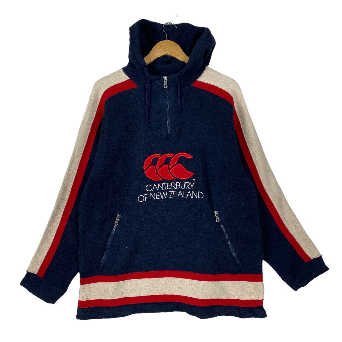 Canterbury of New Zealand × Vintage Vintage 90s Canterbury Of New Zealand Halfzip Fleece Hoodies Size US M / EU 48-50 / 2 - 1 Thumbnail