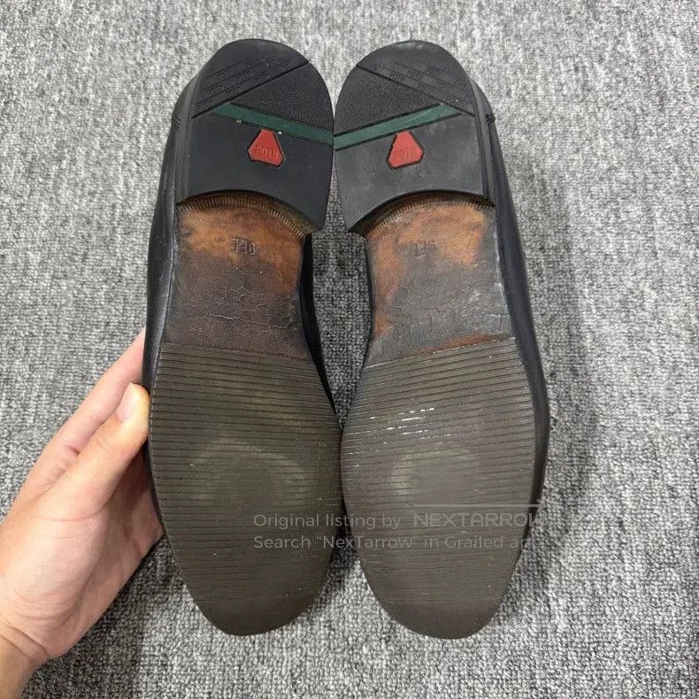 Vintage Ferragamo Lock Buckle Leather Loafers. Size US 9 / EU 42 - 4 Thumbnail