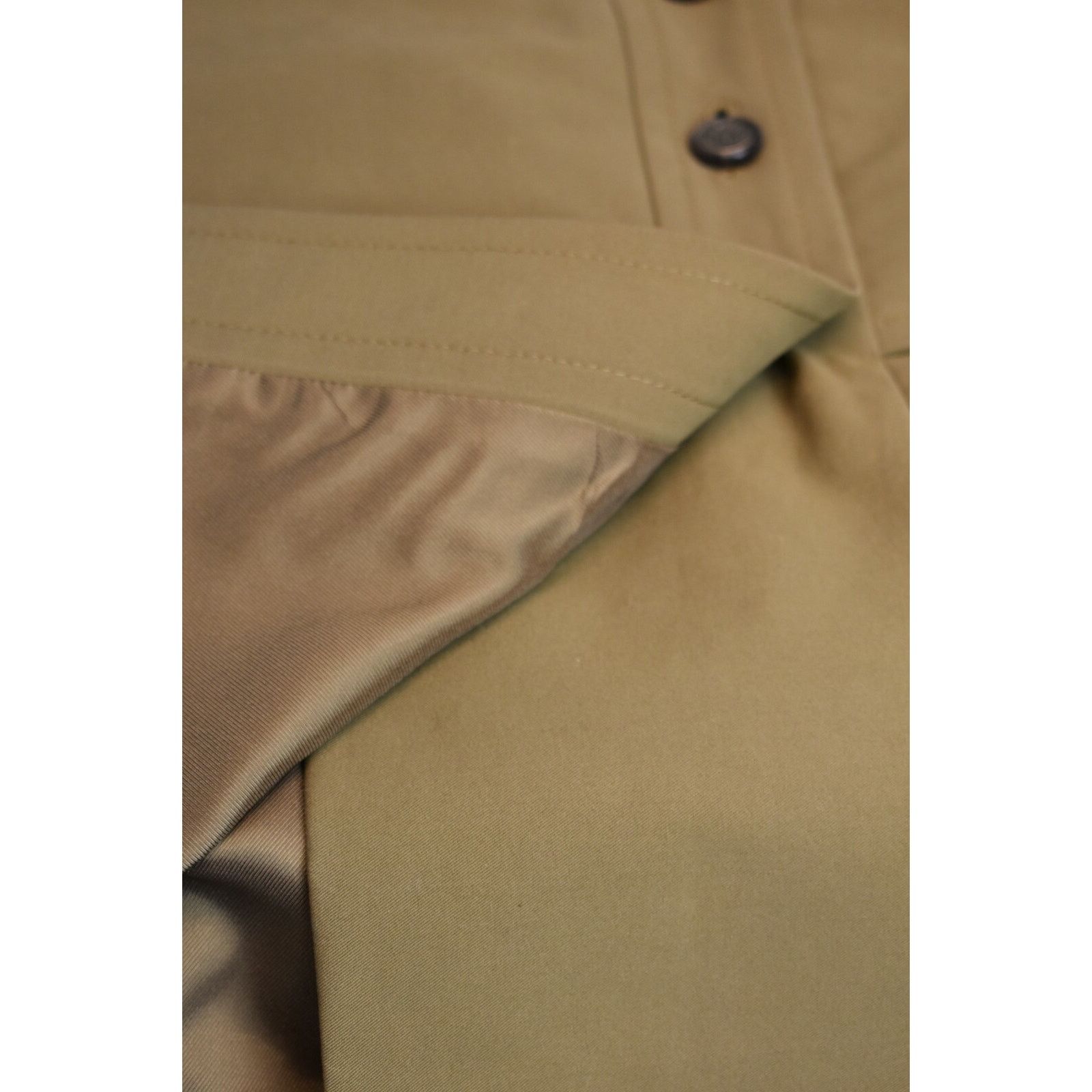 Gucci GUCCI 200269 DISTRESS BROWN COTTON LOGO BUTTON SKIRT 44 $695 Size 30" / US 8 / IT 44 - 8 Thumbnail
