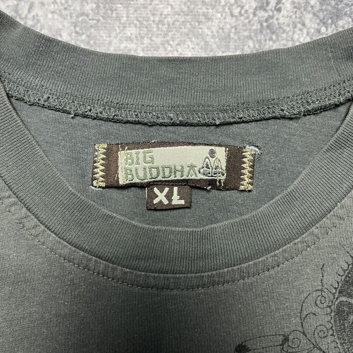 Affliction × Vintage Vintage Big Buddha Affliction Style Tee Distressed Y2K Size US XL / EU 56 / 4 - 4 Thumbnail