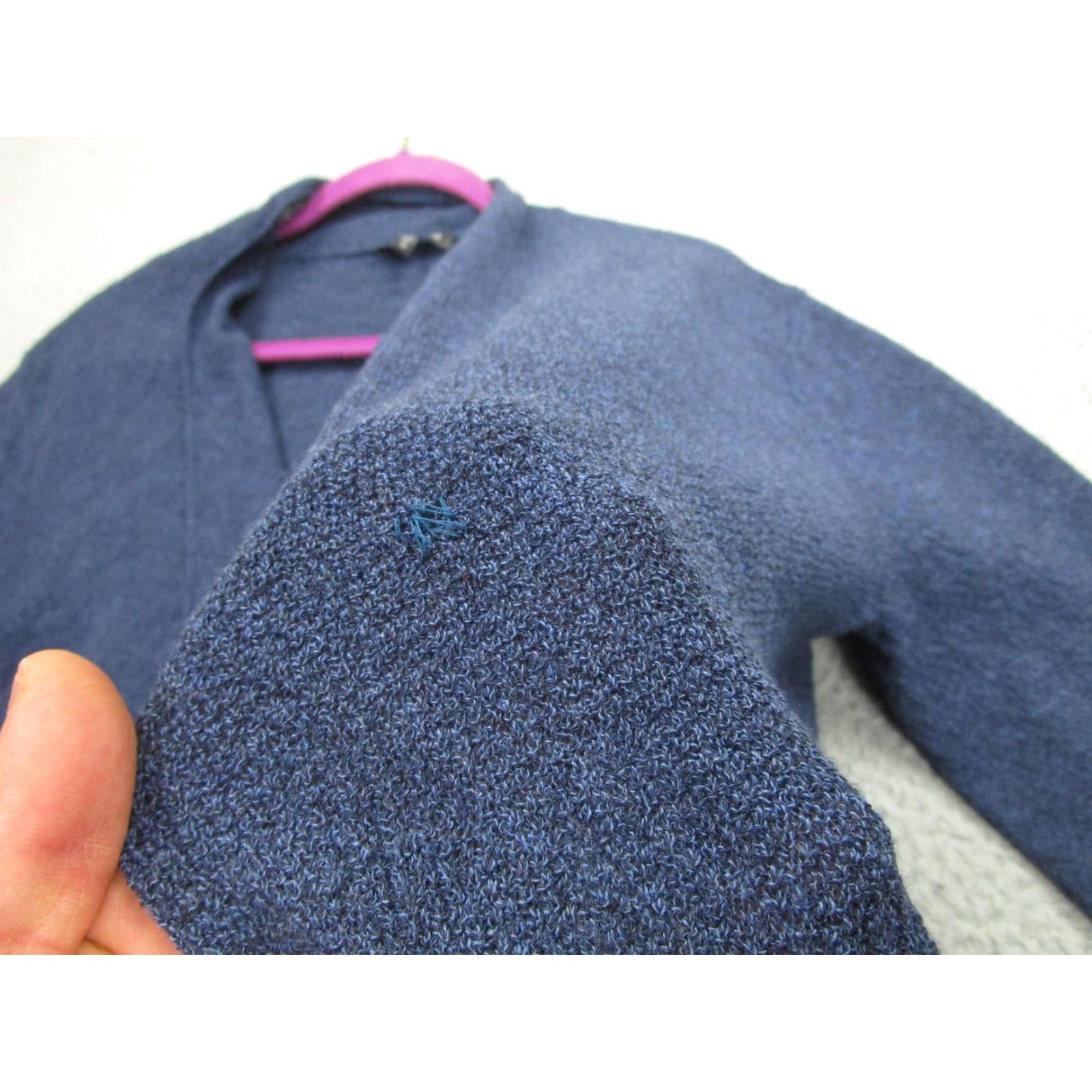 Eileen Fisher Eileen Fisher Cardigan Women Adult Medium Blue Wool Open-Front Draped Knit Womens Size M / US 6-8 / IT 42-44 - 5 Thumbnail