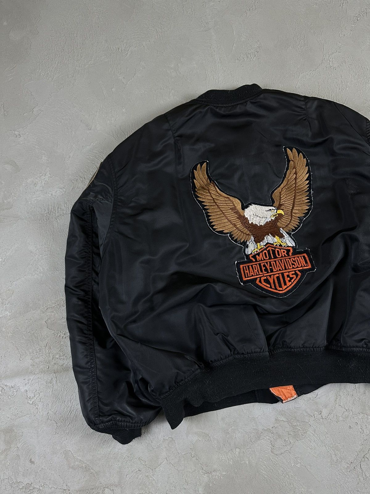 Avirex Vintage Avirex Harley Davidson MA1 Military Bomber Jacket Size US XL / EU 56 / 4 - 14 Thumbnail