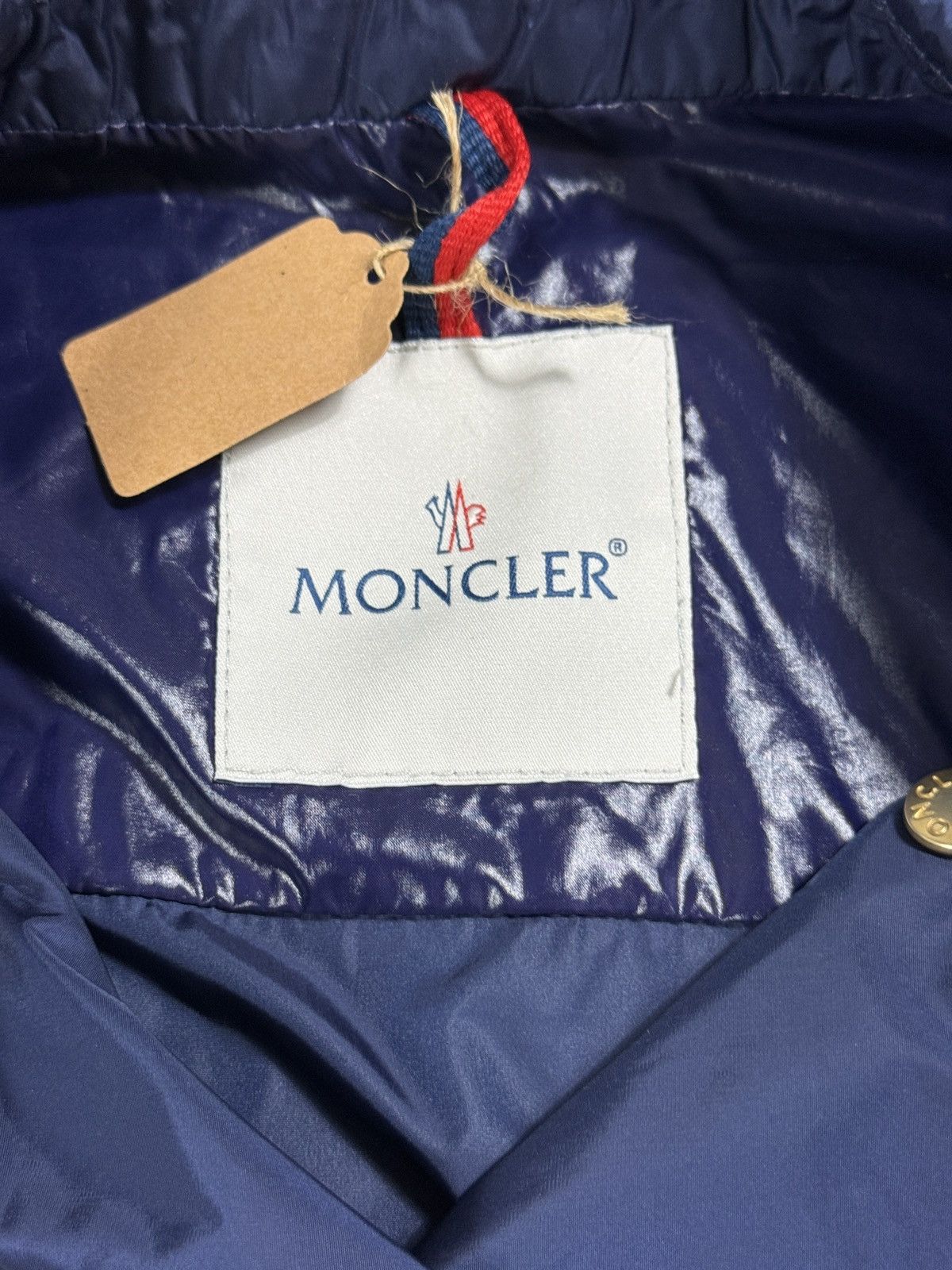 Moncler Moncler coat navy bomber jacket nylon Size L / US 10 / IT 46 - 3 Thumbnail