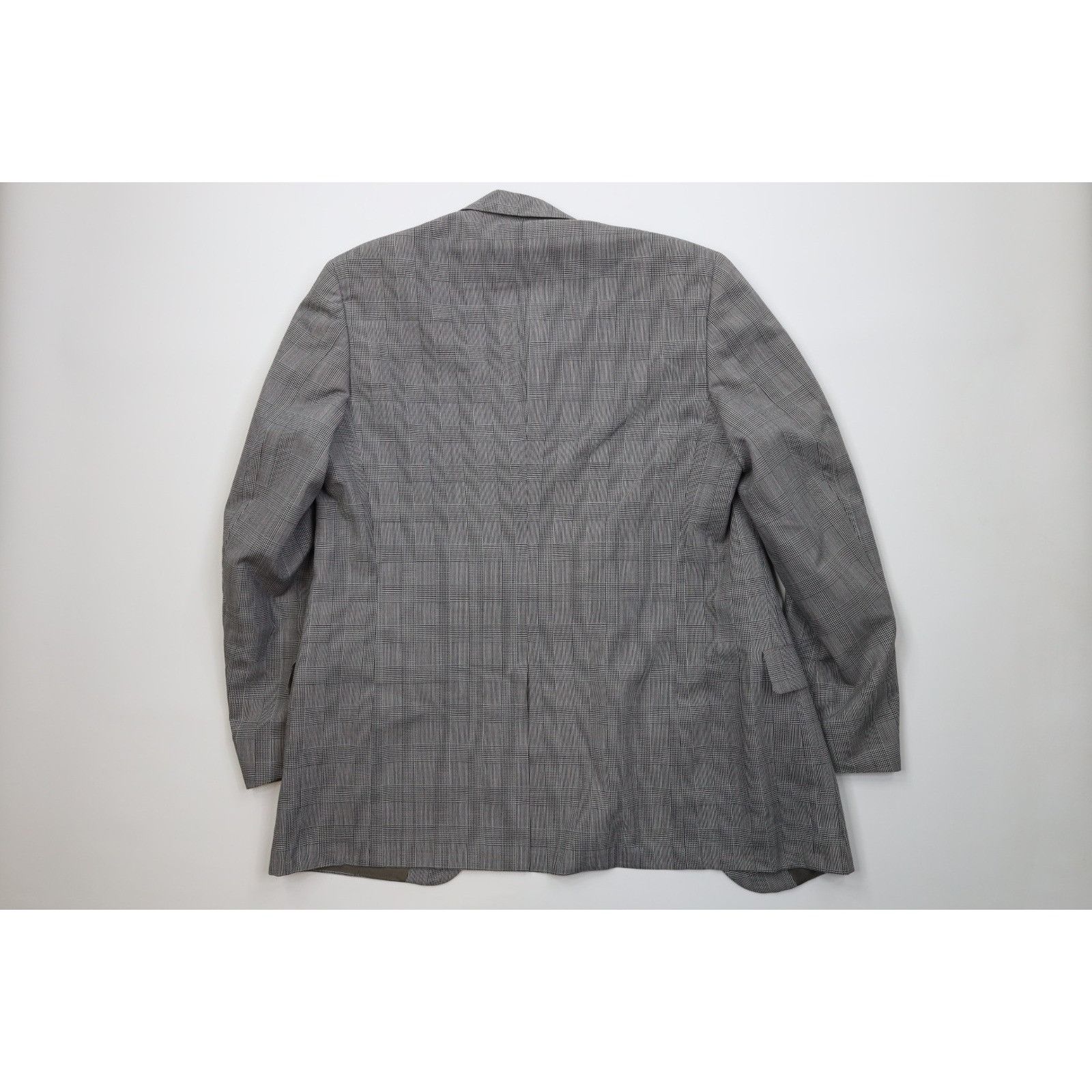 Vintage Vintage 70s Palm Beach 2 Piece Wool Suit Wedding Houndstooth Size 44L - 9 Thumbnail
