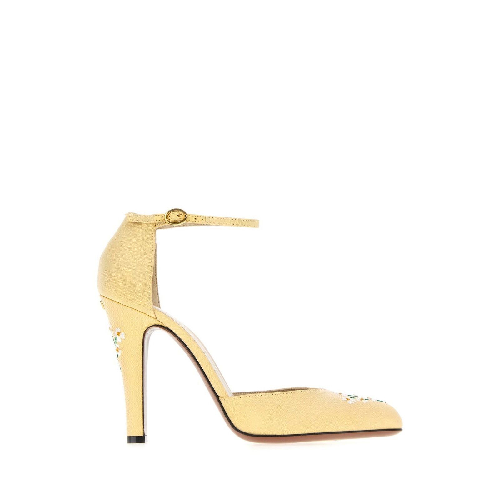 VALENTINO GARAVANI Hi Dolly Yellow Fabric 105mm Heel Pumps N