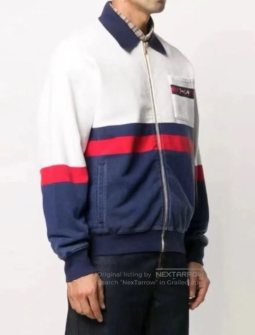 Gucci Gucci Red Blue Distressed Horsebit Jacket. Size US L / EU 52-54 / 3 - 6 Thumbnail
