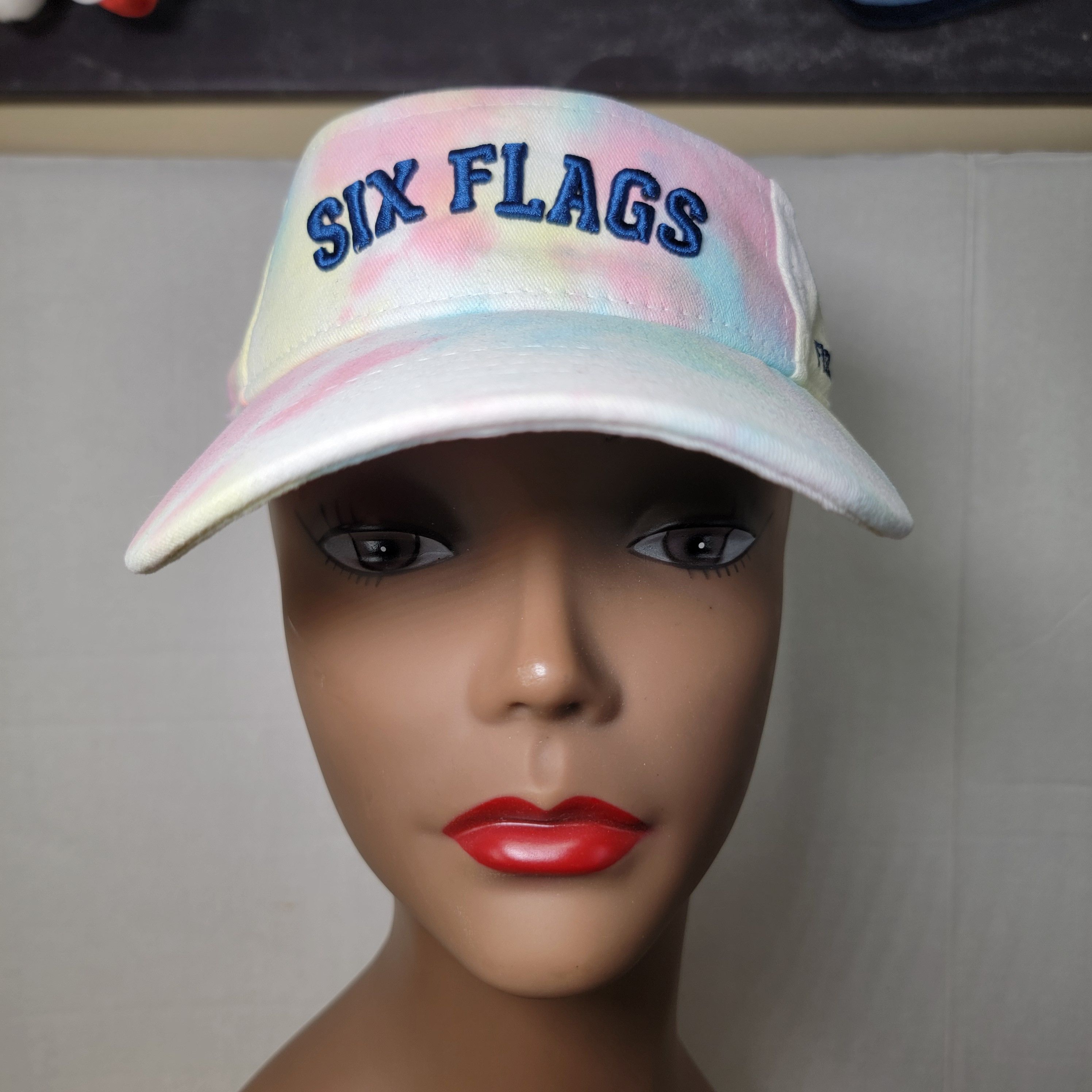 Other Six Flags Fiesta Texas Pastel Tie Dye Adjustable Visor Size ONE SIZE - 2 Thumbnail