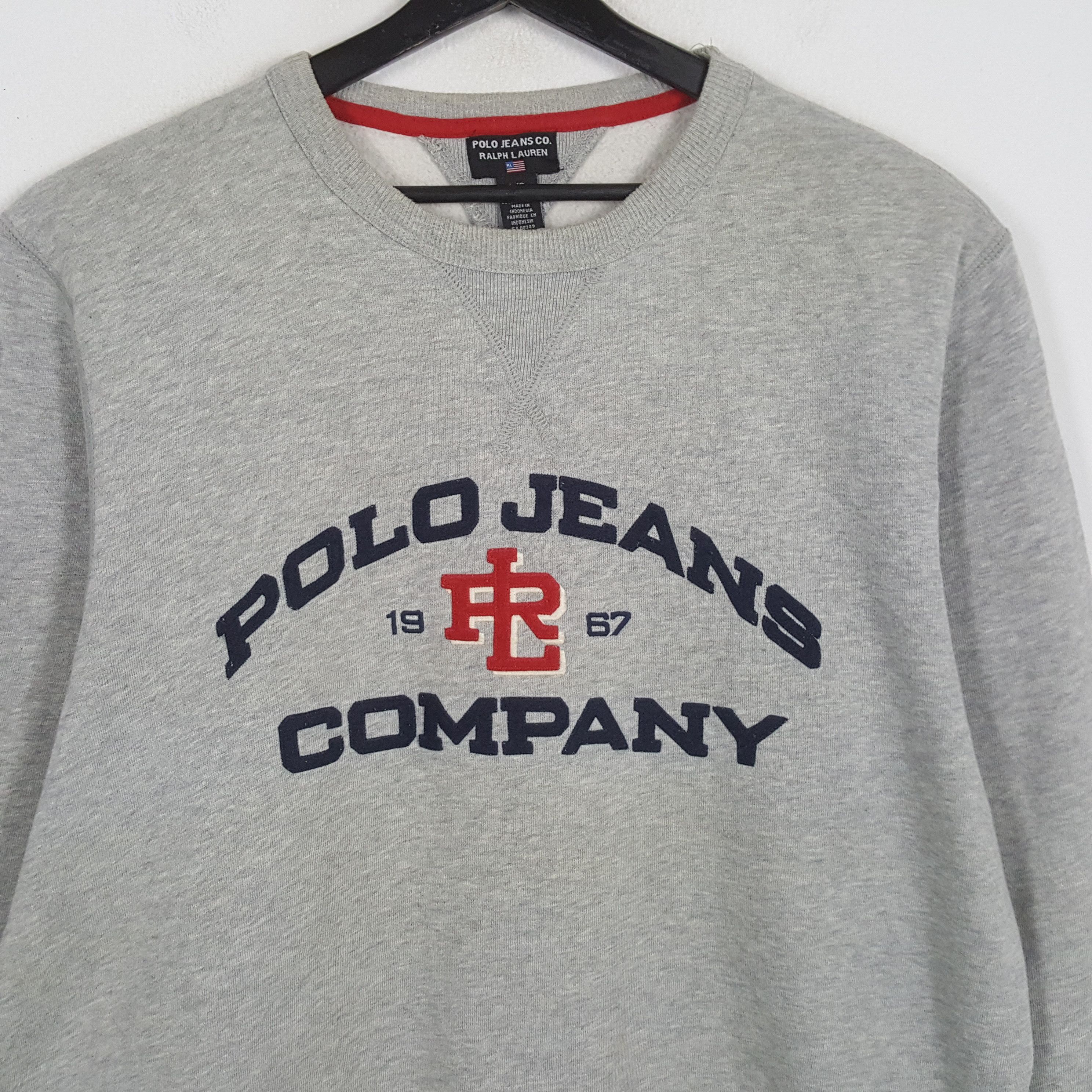 Polo Ralph Lauren × Vintage POLO JEAN by RALPH LAUREN Fashion Brand Sweatshirt Size US XL / EU 56 / 4 - 2 Thumbnail