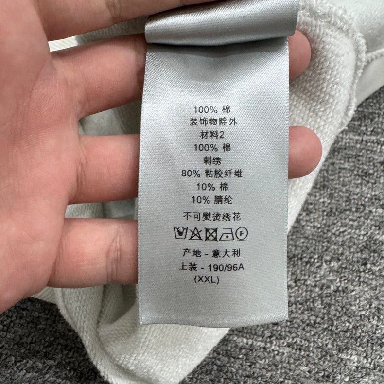 Dior Dior Embroidered slogan stitching hooded sweatshirt Size US XXL / EU 58 / 5 - 3 Thumbnail