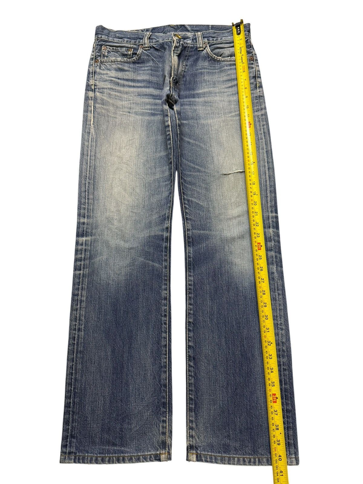 Uniqlo Vintage Y2K Japan Uniqlo Faded Wash Whiskers Straight Loose Size US 32 / EU 48 - 9 Thumbnail