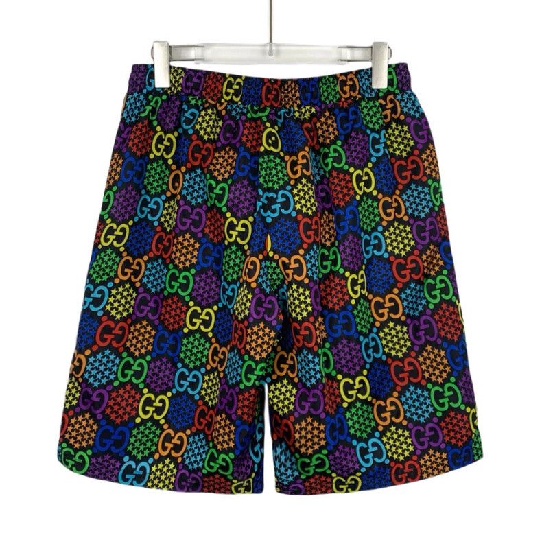 Gucci GucciColor logo printed full-printed drawstring casual shor Size US 32 / EU 48 - 2 Thumbnail