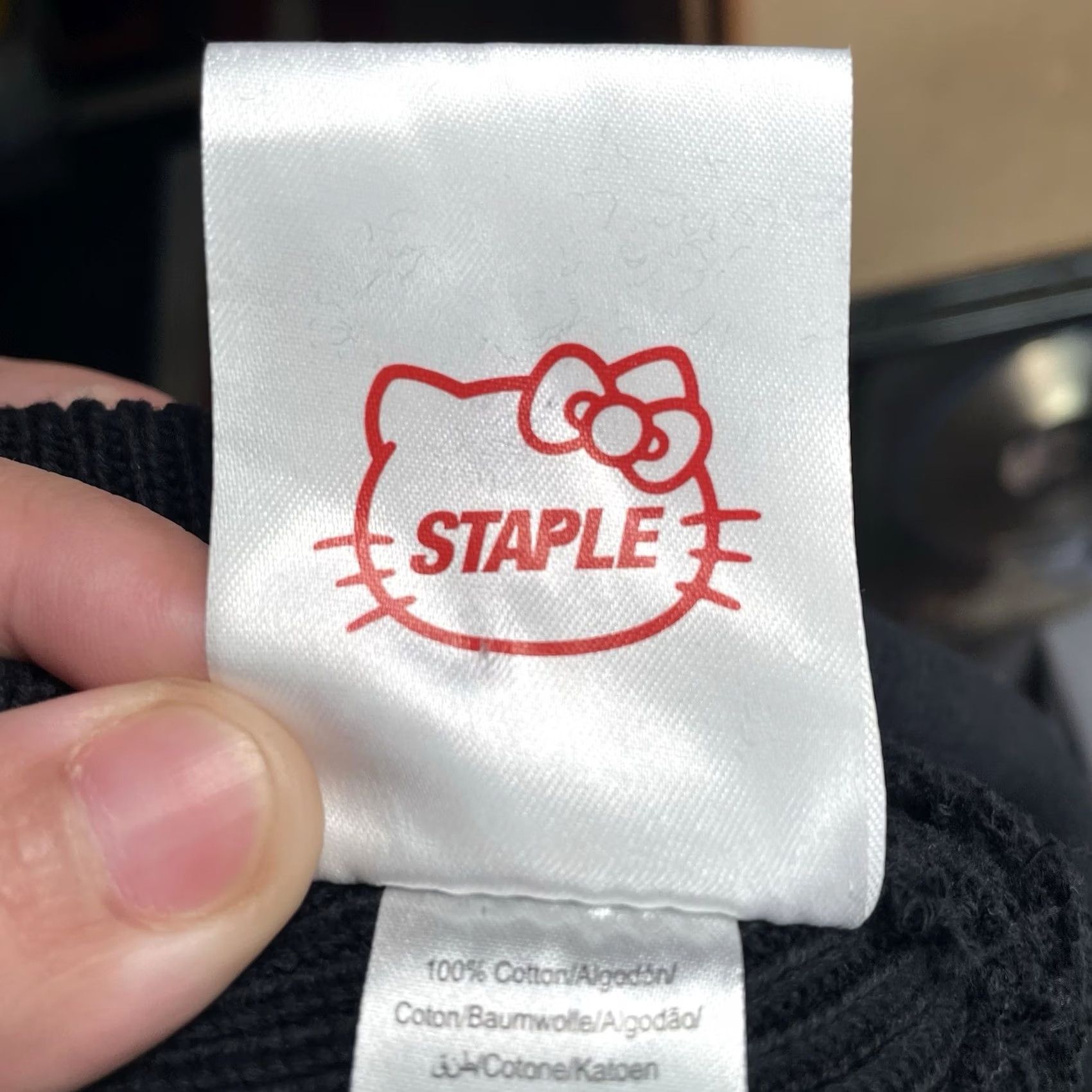 Vintage Pigeon Beanie Unisex Adults One Size Black Cotton Embroidered Hello Kitty 2020 Streetwear Size ONE SIZE - 5 Thumbnail