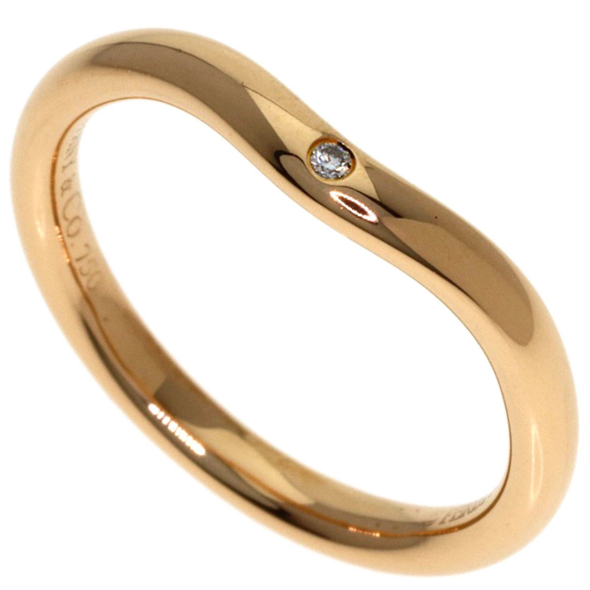 Tiffany & Co. Tiffany & Co. Curved Band 1P Diamond Ring, 18K Pink Gold, Women's. Size ONE SIZE - 1 Thumbnail