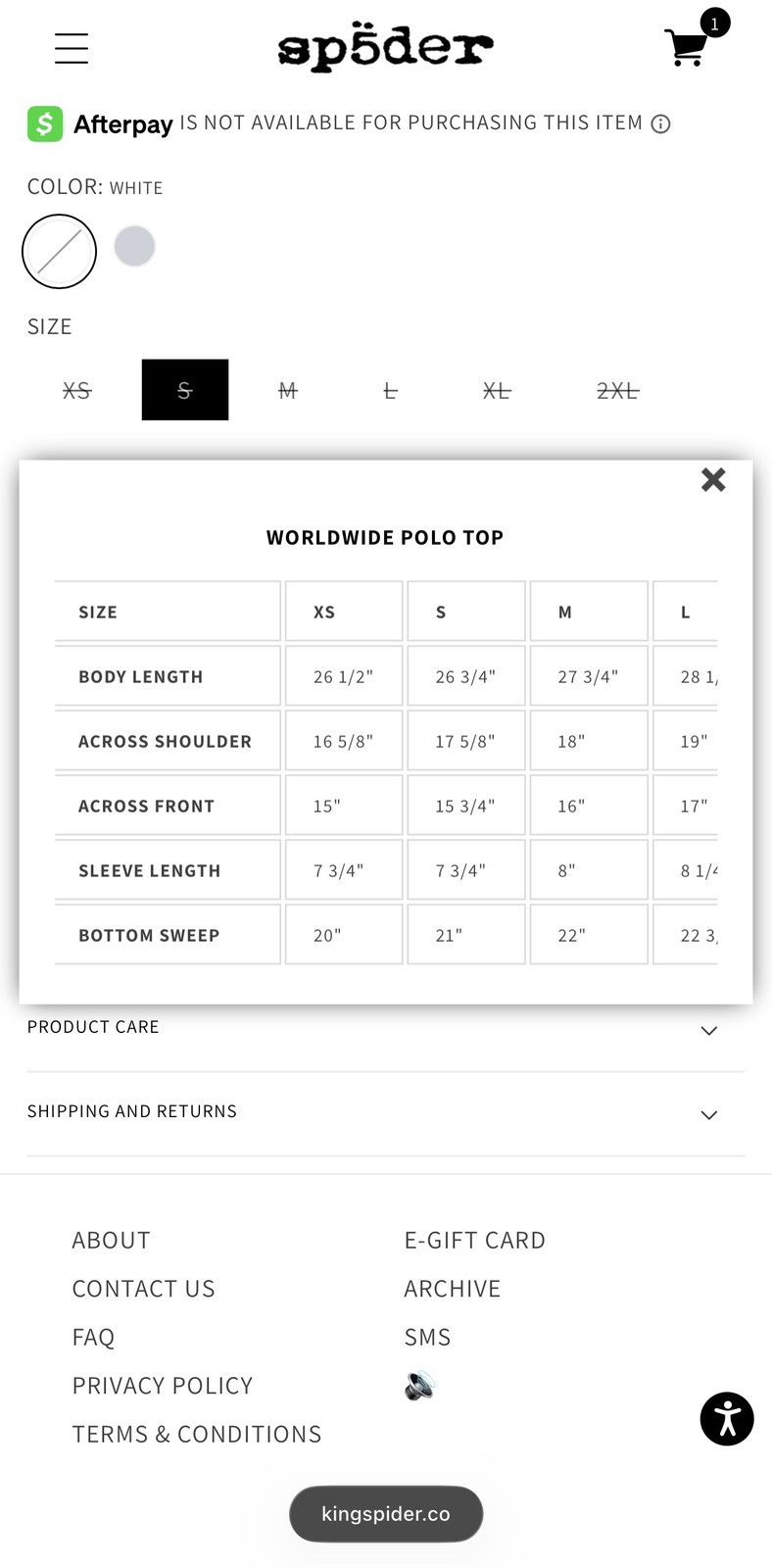 Sp5der Sp5der Worldwide Polo Size US S / EU 44-46 / 1 - 11 Thumbnail