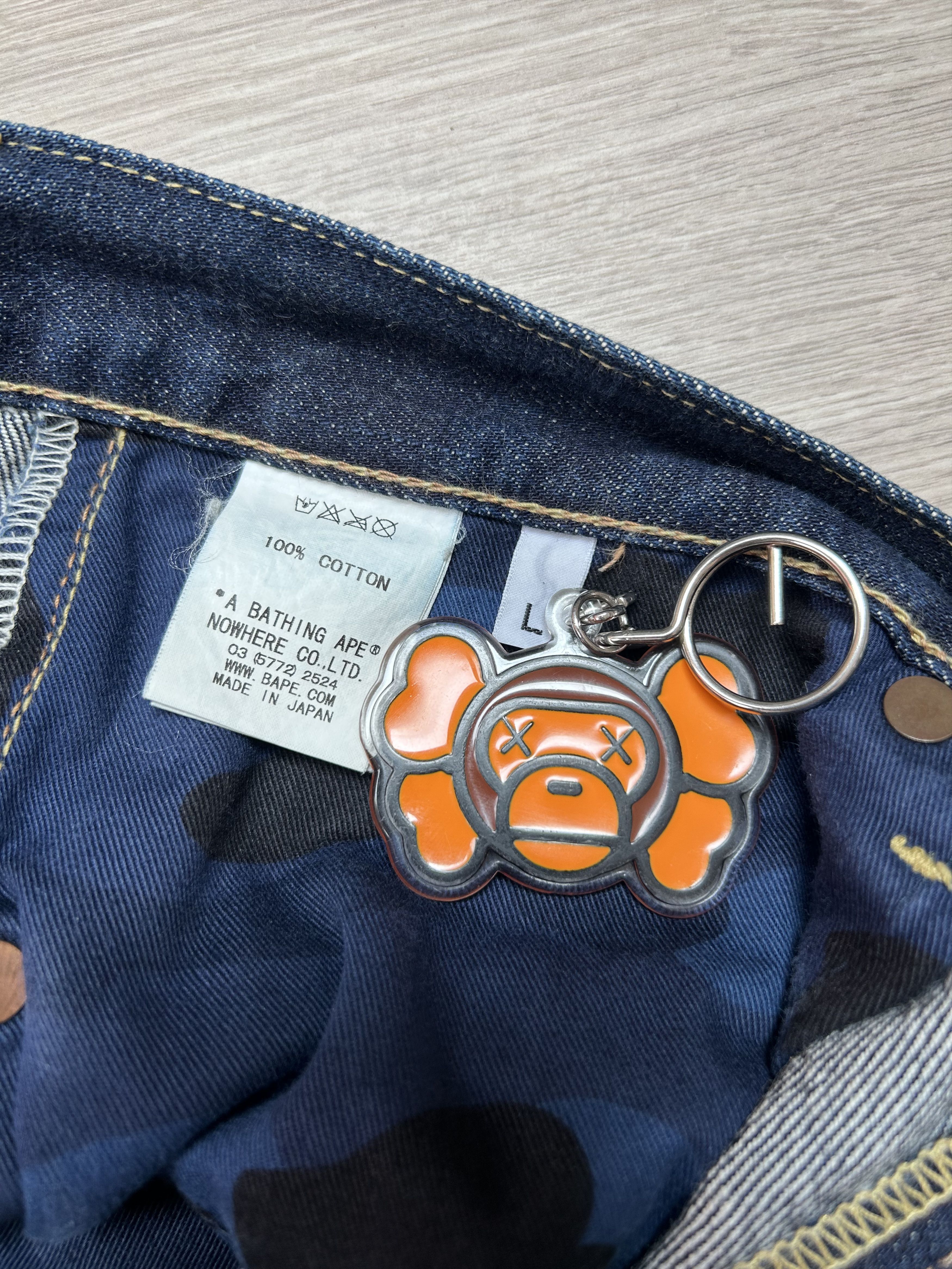 Bape Bathing Ape “BAPE” Embroidered Logo Denim [Size L] Size US 34 / EU 50 - 4 Thumbnail