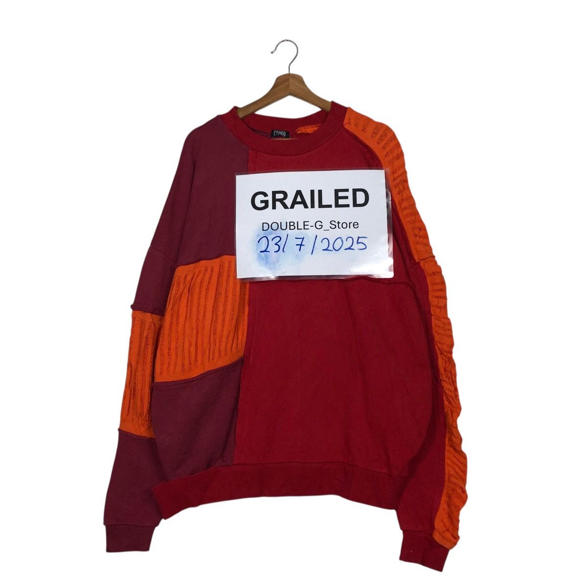 Japanese Brand 📌Vintage Sweatshirt PatchWork Design Pameo Pose Issey Miyake Size US M / EU 48-50 / 2 - 1 Thumbnail