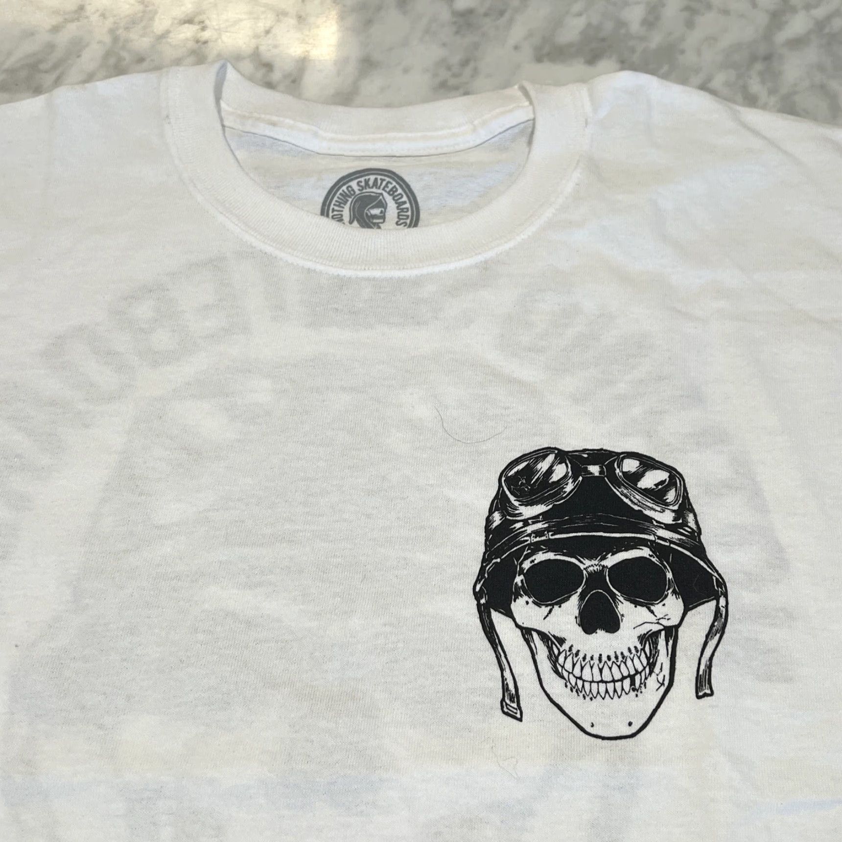 Vintage Nothing Skateboards T Shirt Men’s Large White Skull Anit- Everything Graphic Print Short Sleeve Crew Neck Cotton Mens Regular Size L Size US L / EU 52-54 / 3 - 5 Thumbnail