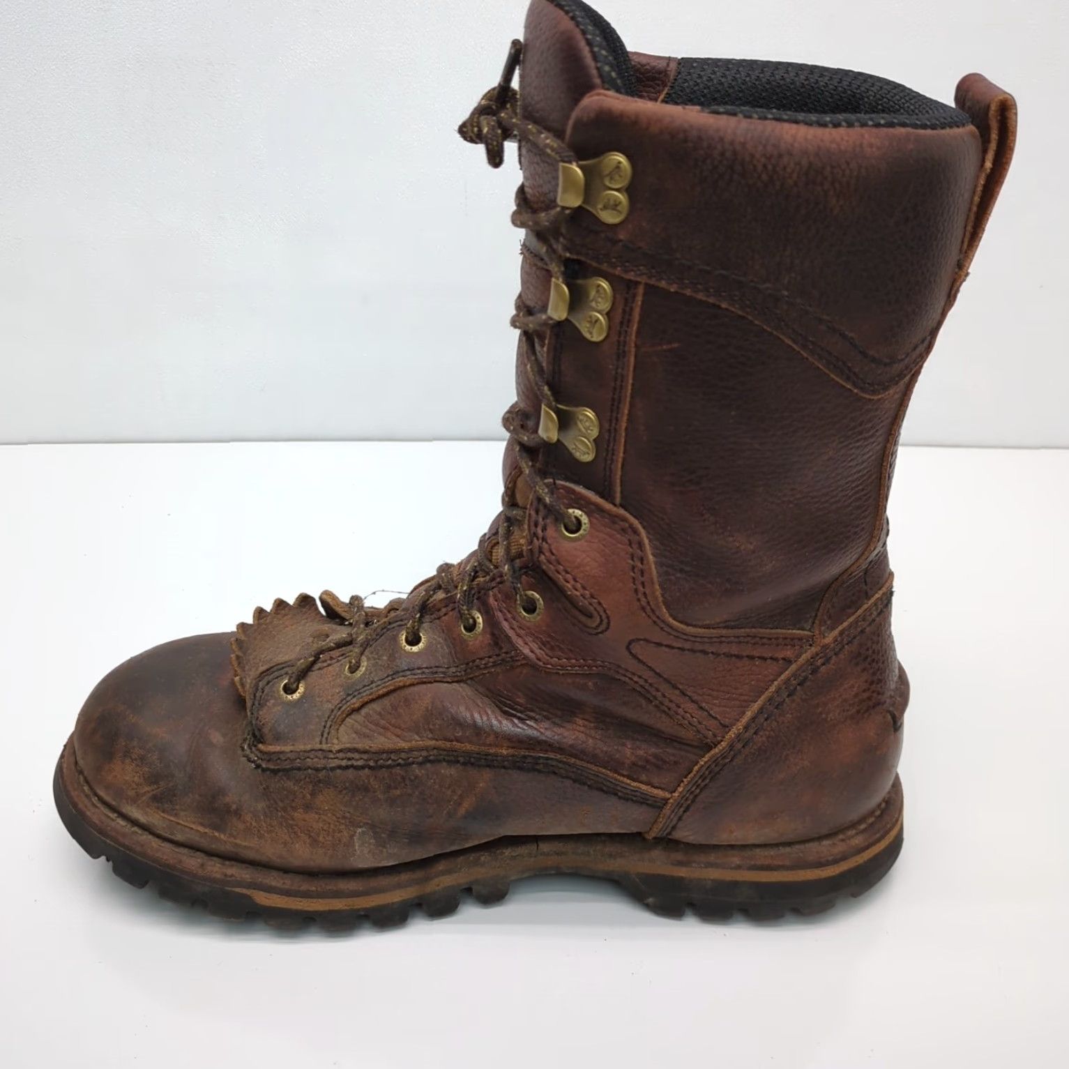 Vintage Irish Setter Mens Size 10 Boot Brown Leather Waterproof 1000g Thinsulate Snow Insulated Rubber D Size US 10 / EU 43 - 6 Thumbnail