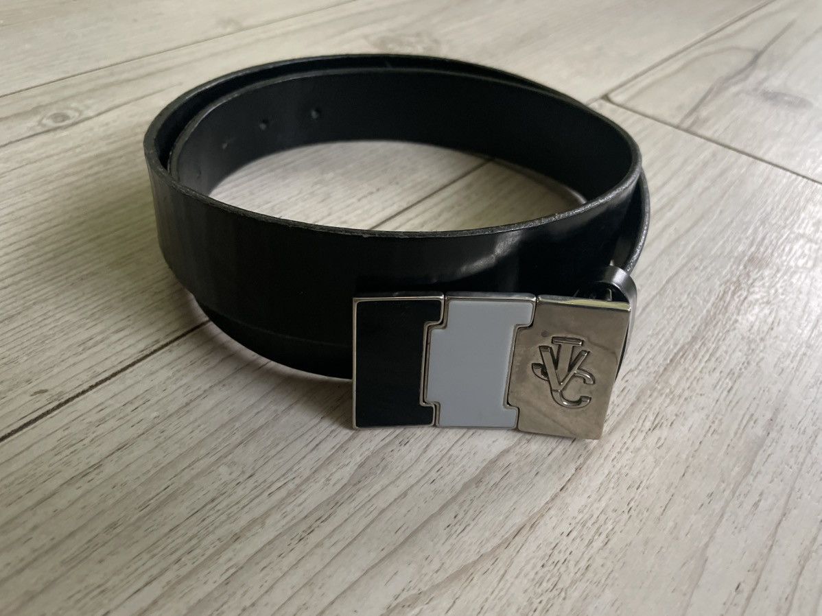 Versace × Vintage VERSACE LEATHER BELT Y2K LEATHER BLACK Size ONE SIZE - 3 Thumbnail