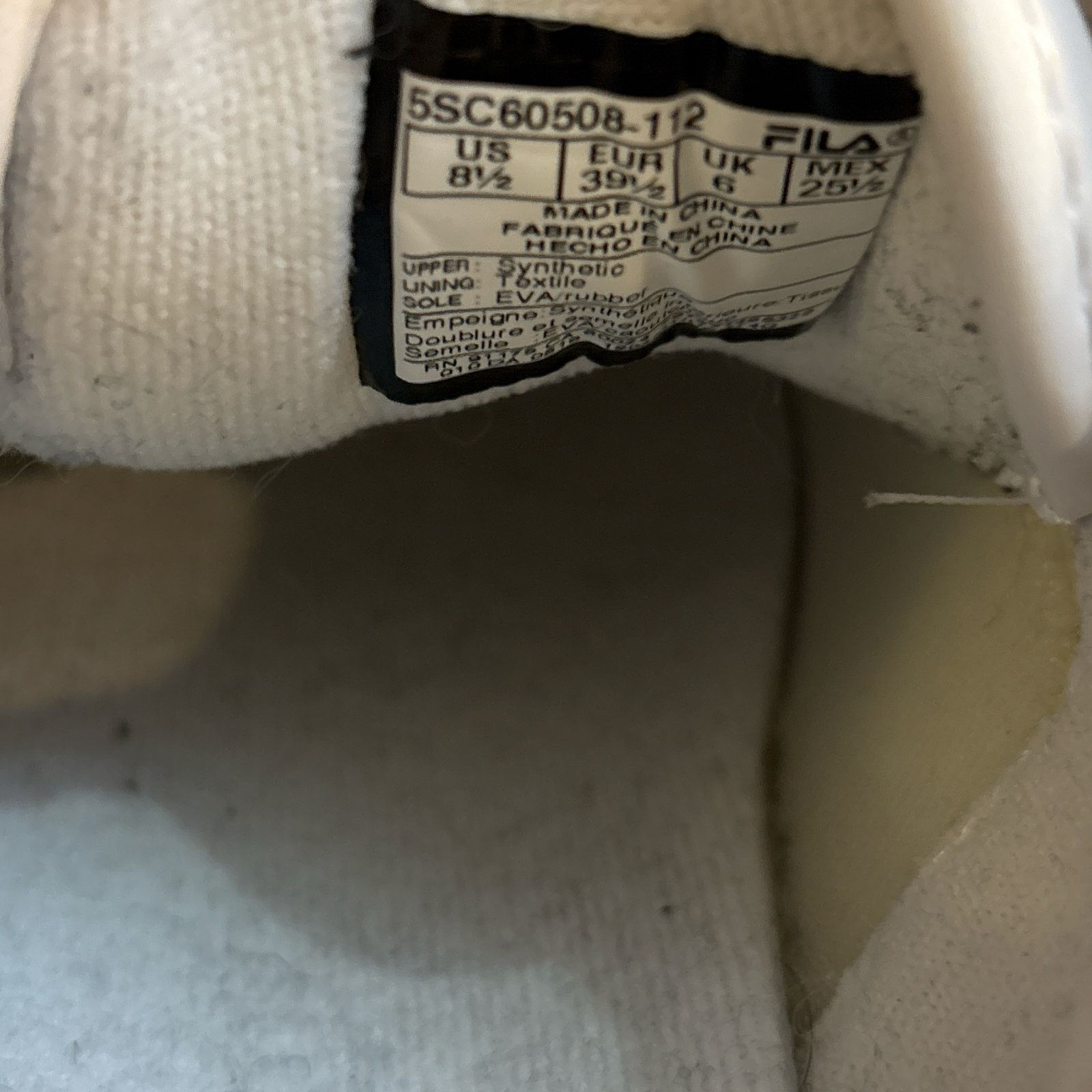 Fila Fila Womens Machu 5SC60508-112 White Running Shoes 8.5 Size US 8.5 / IT 38.5 - 6 Thumbnail