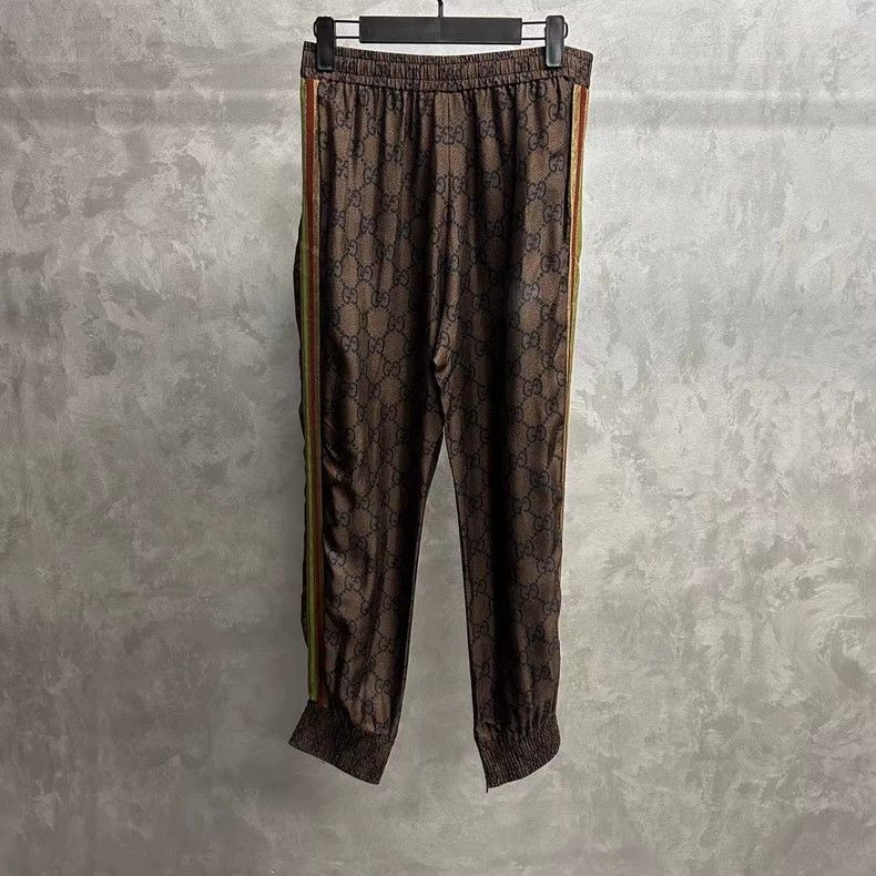 Gucci Gucci Size MThe latest brown full-print pattern logo sweatp Size US 30 / EU 46 - 2 Thumbnail