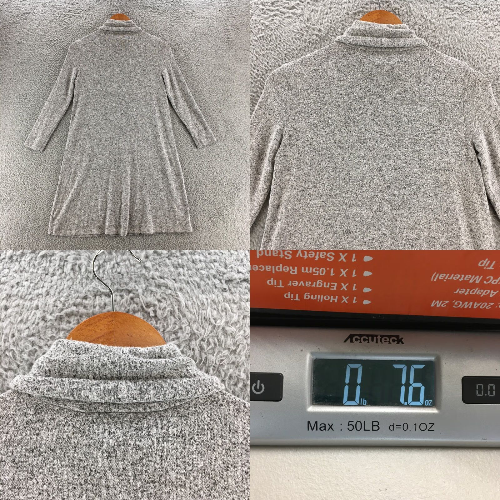 American Eagle Outfitters American Eagle Outfitters Turtle Neck Sweater Dress S Grey Viscose Blend Knitted Size S / US 4 / IT 40 - 8 Thumbnail