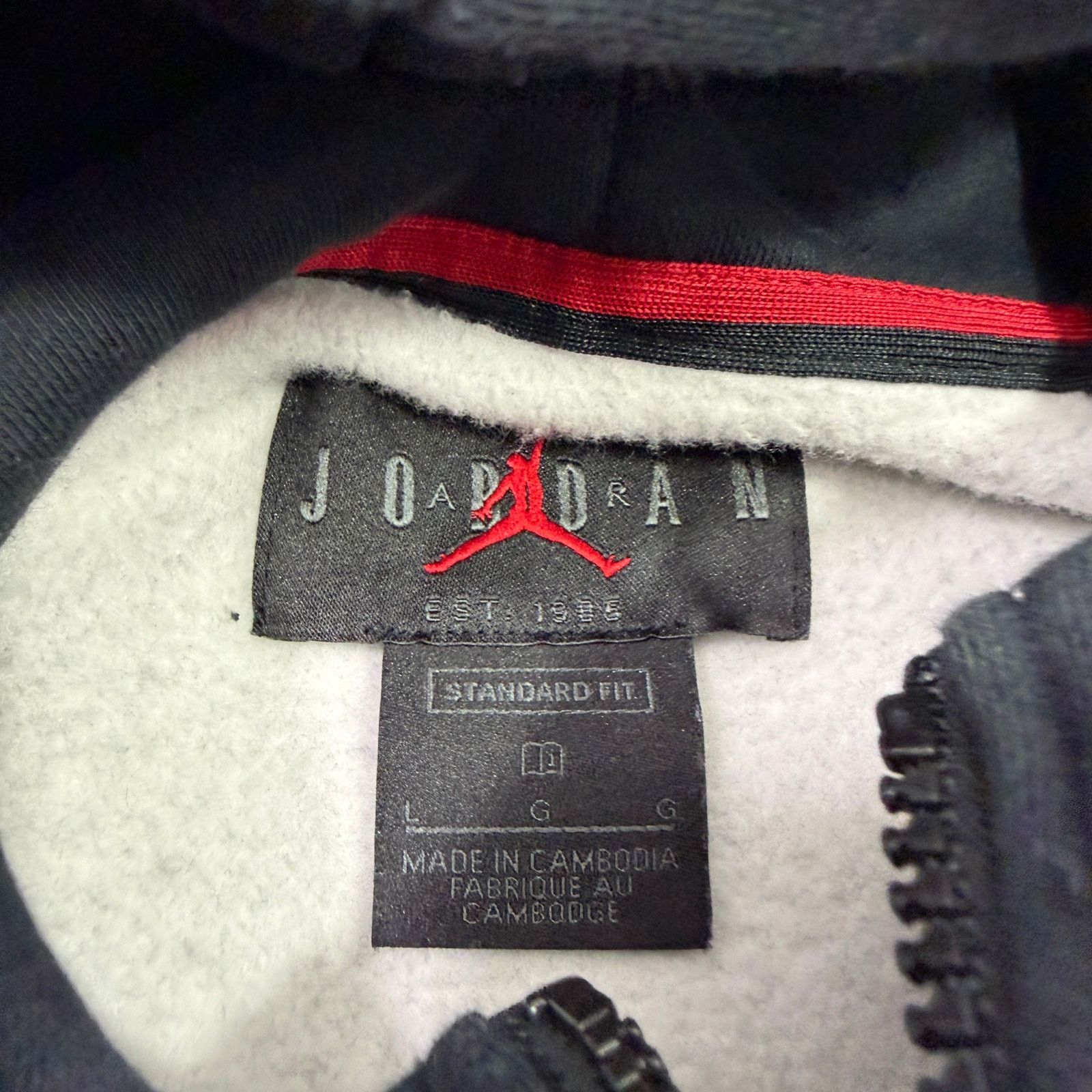 Jordan Brand Jordan Jumpman Classic Full Zip Hoodie Large Gray Black Size US L / EU 52-54 / 3 - 4 Thumbnail