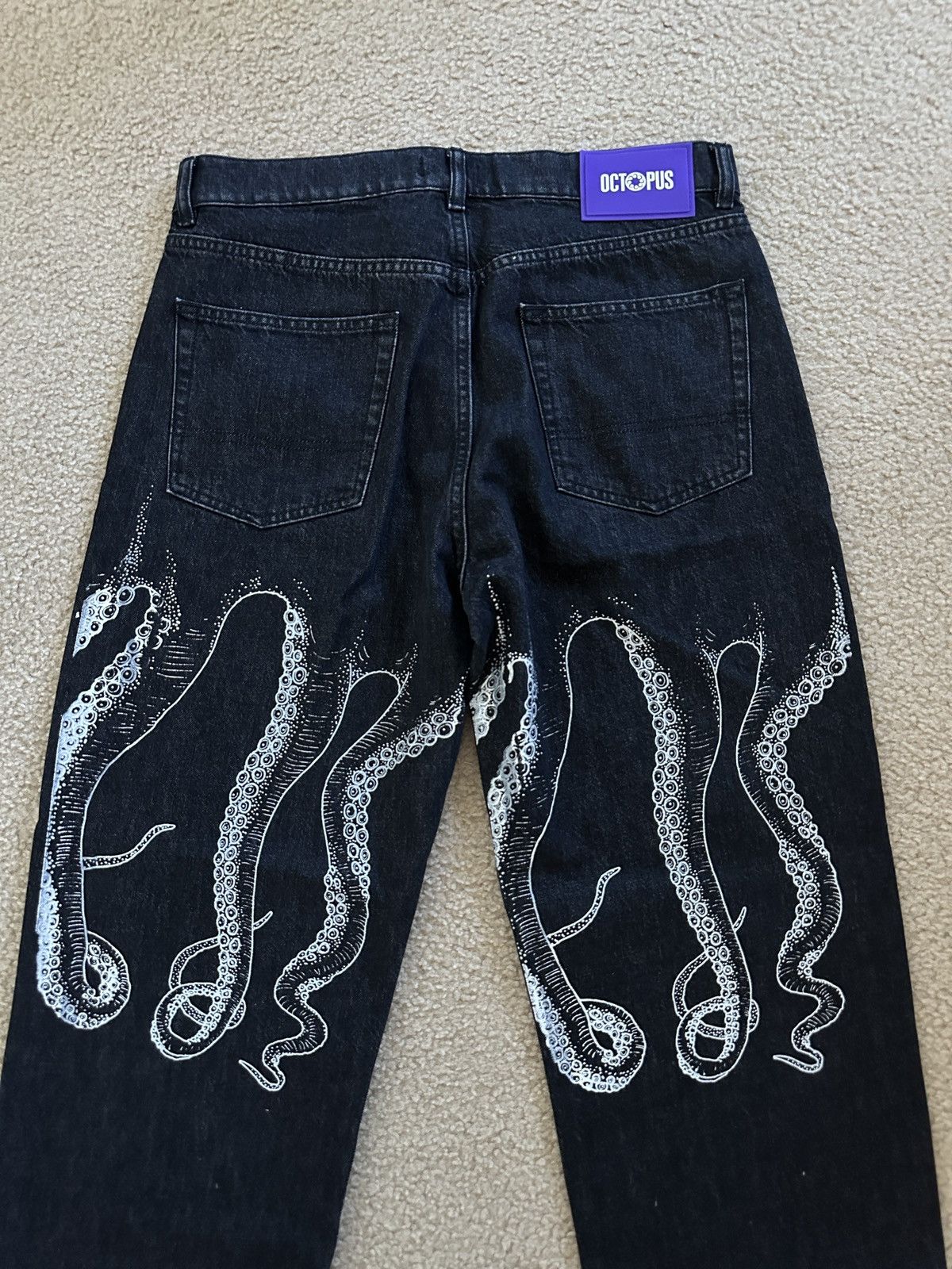 Octopus Octopus print relaxed baggy fit straight leg denim jeans 32 Size US 32 / EU 48 - 11 Thumbnail