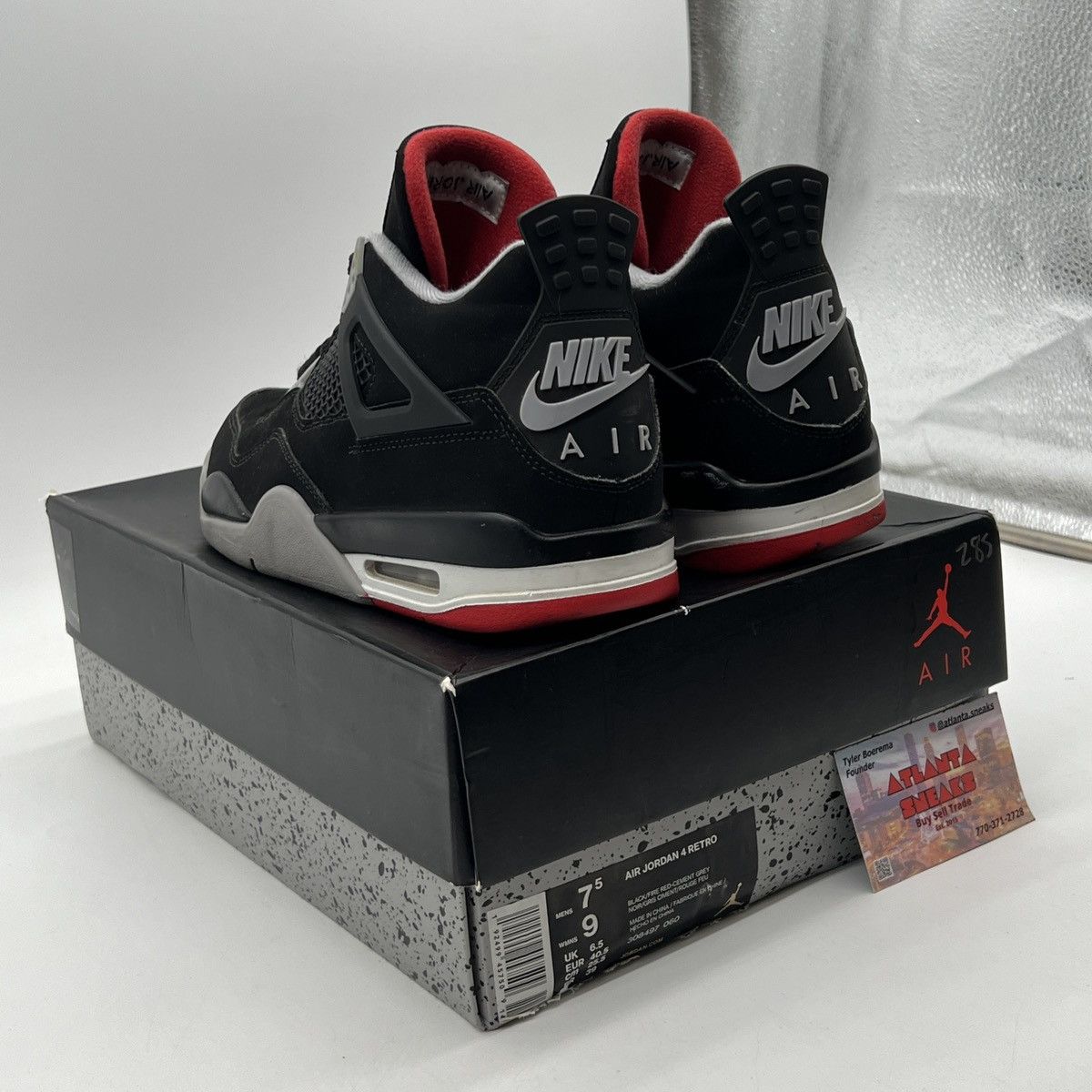 Jordan Brand Air Jordan 4 bred Size US 7.5 / EU 40-41 - 4 Thumbnail