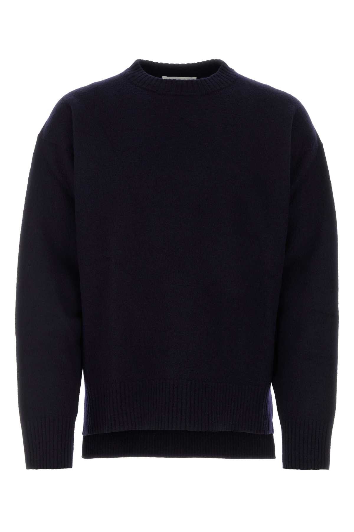image of Jil Sander Dark Blue Wool Oversize Sweater, Men's (Size Large)