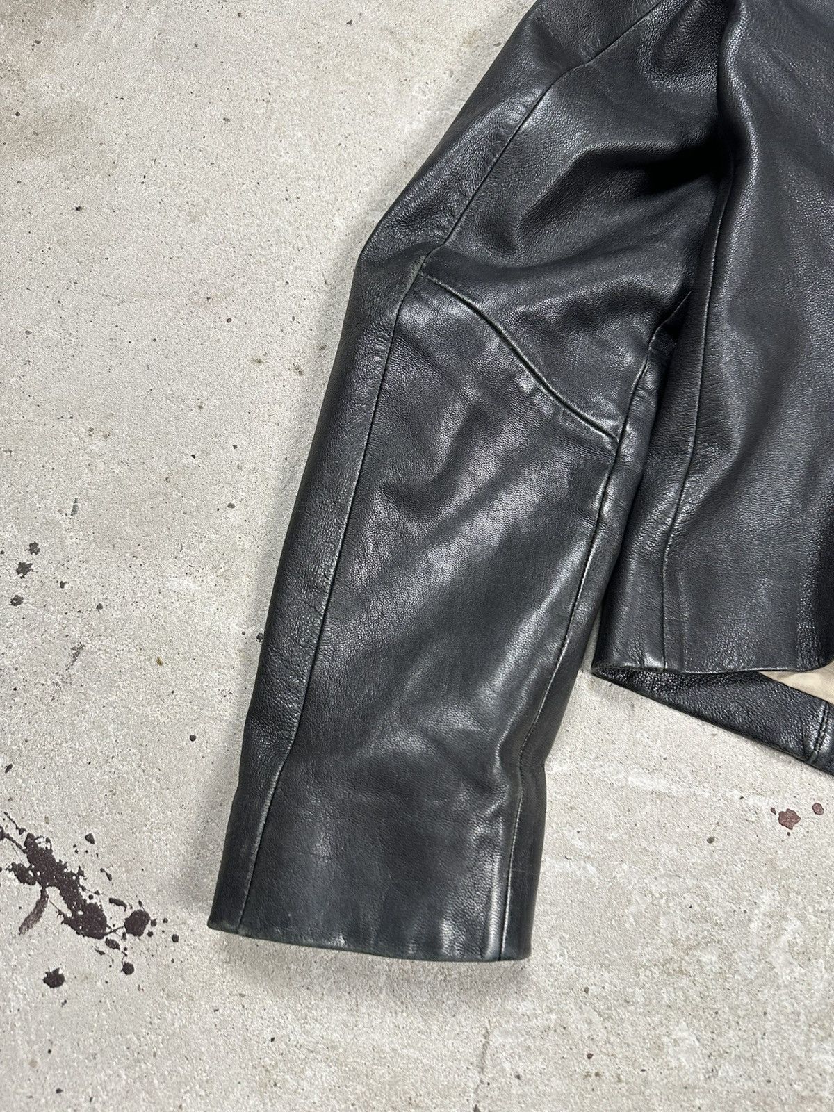 Massimo Dutti Massimo Dutti Black Sheep Leather Asymmetrical Moto Biker Size M / US 6-8 / IT 42-44 - 17 Thumbnail