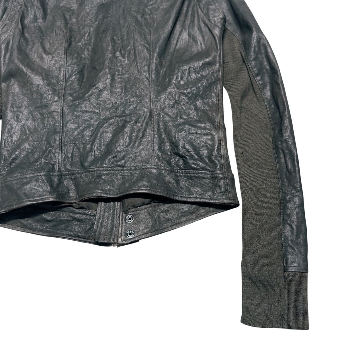 Rick Owens SAMPLE Campioni Rick Owens Bitter Hybrid Leather Jacket Size US S / EU 44-46 / 1 - 11 Thumbnail