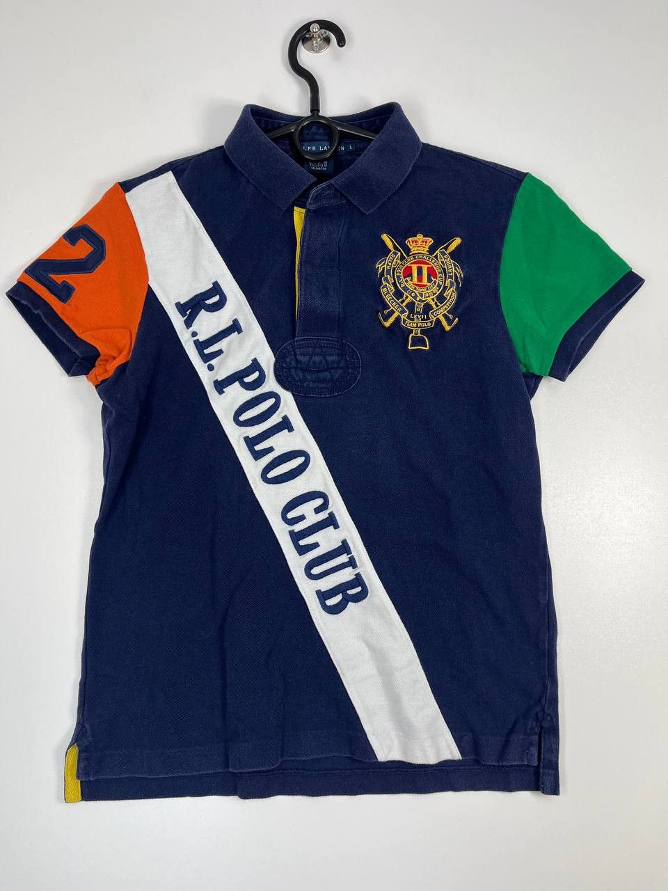 Polo Ralph Lauren Polo Ralph Lauren Polo Club Colorblock Rugby #2 Shirt Size L Size L / US 10 / IT 46 - 1 Thumbnail
