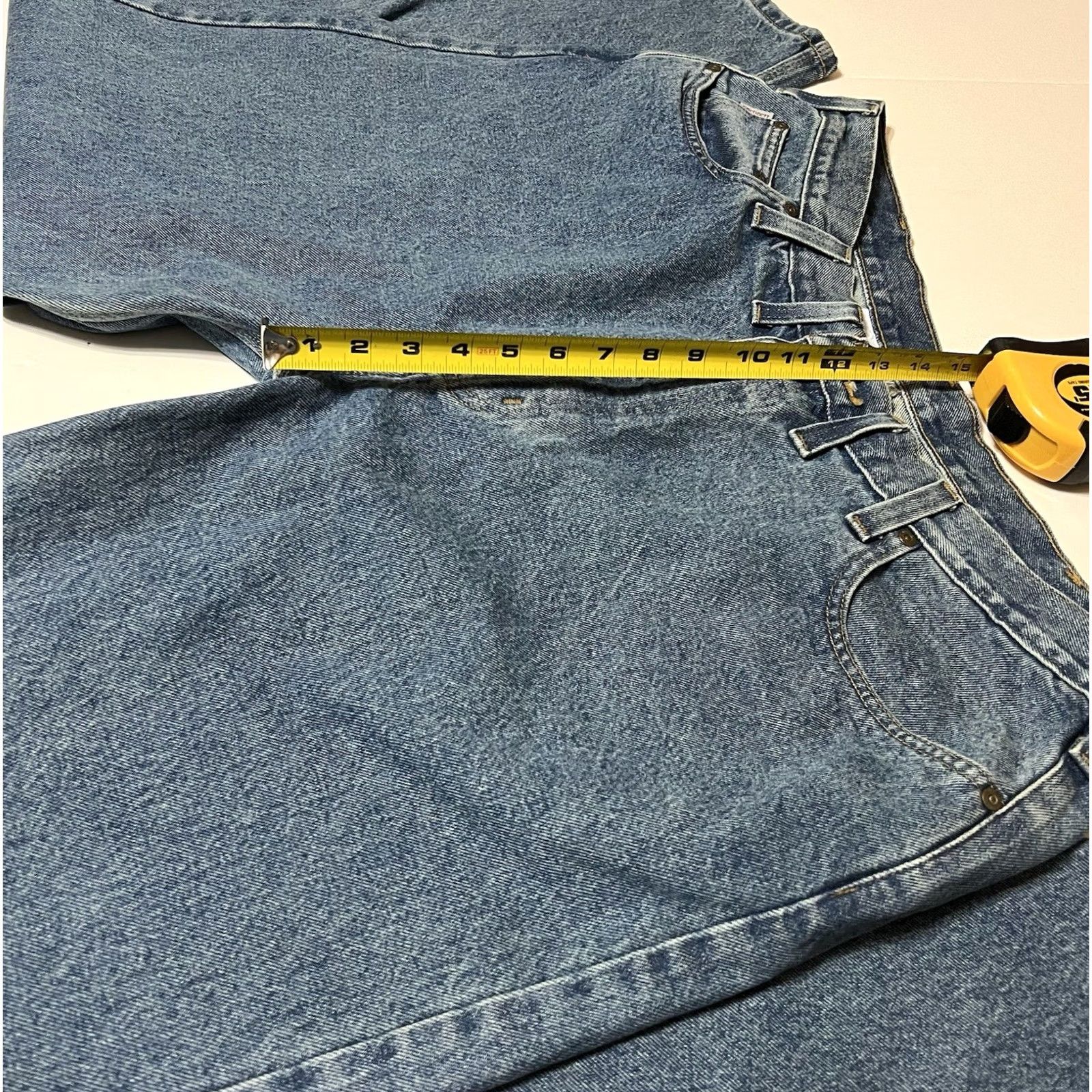 Carhartt Carhartt B460 Jeans - 42x32 100% Cotton Blue Relaxed Fit Denim Mens Straight 5-Pocket USA Classic Shirt Hm Size US 42 / EU 58 - 4 Thumbnail