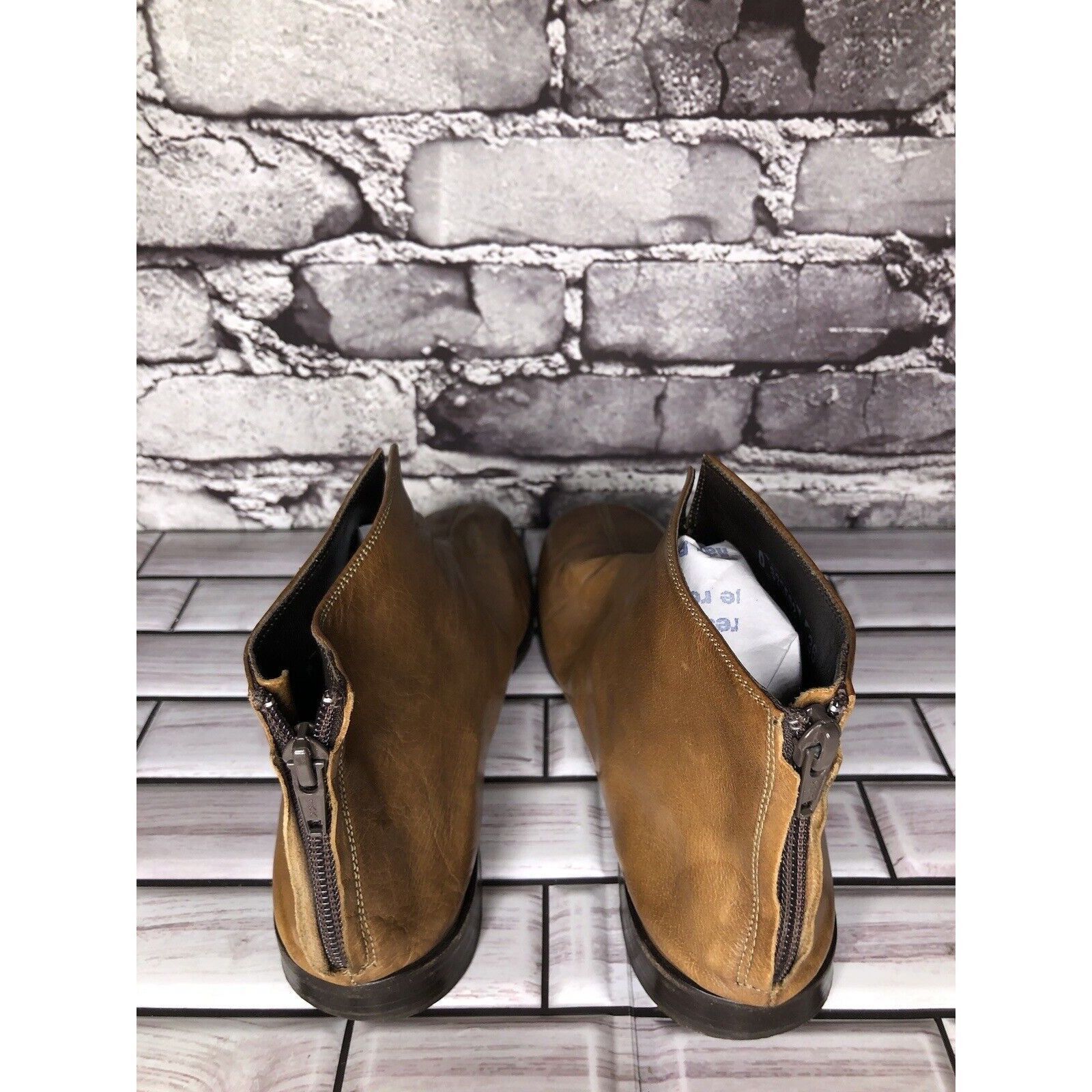 Other AGL Brown Leather Casual Back Zip Booties Ankle Boots Shoes Size US 6 / IT 36 - 14 Thumbnail