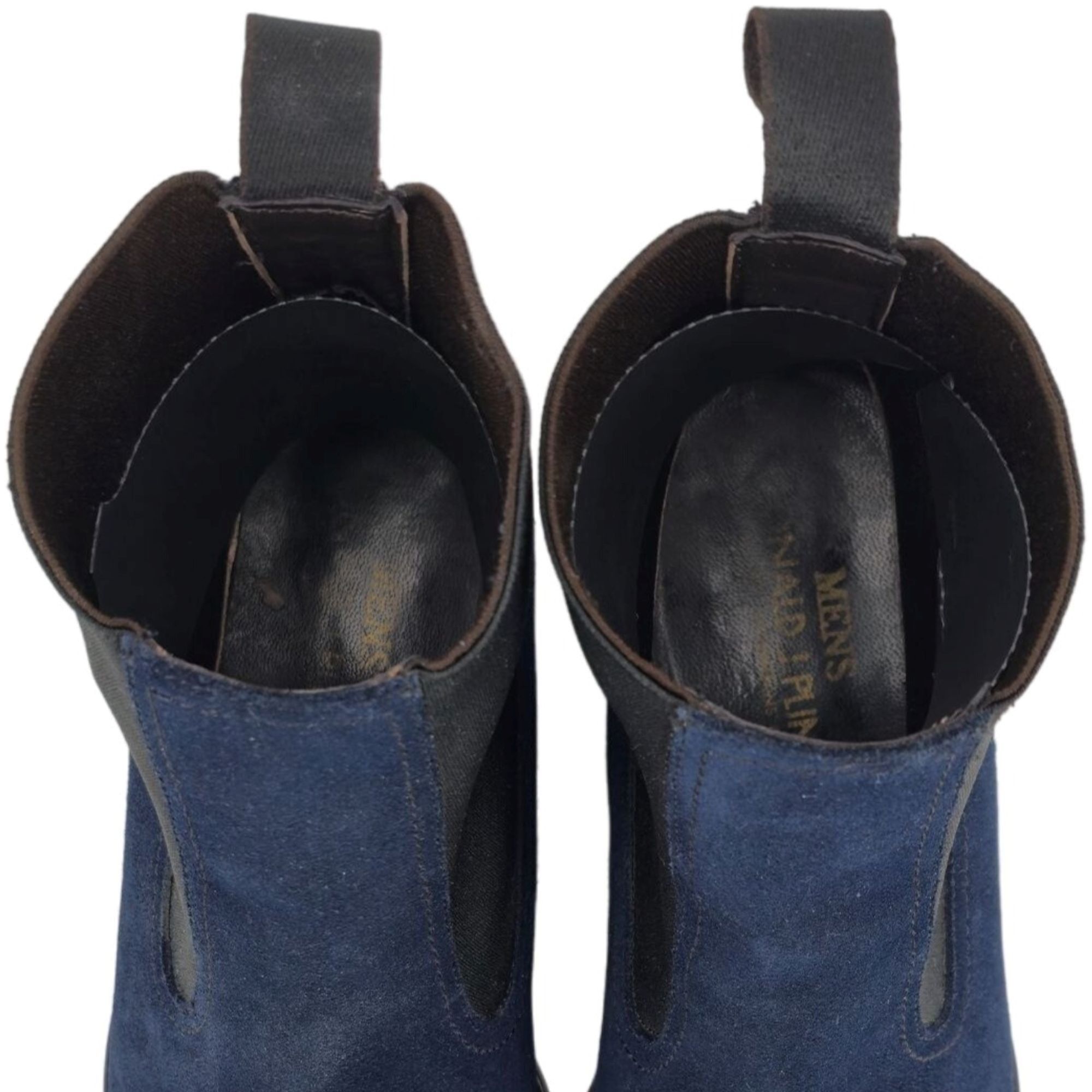 Donald Pliner Donald J. Pliner Italy Navy Blue Suede Chelsea Ankle Boots Size US 7.5 / EU 40-41 - 7 Thumbnail