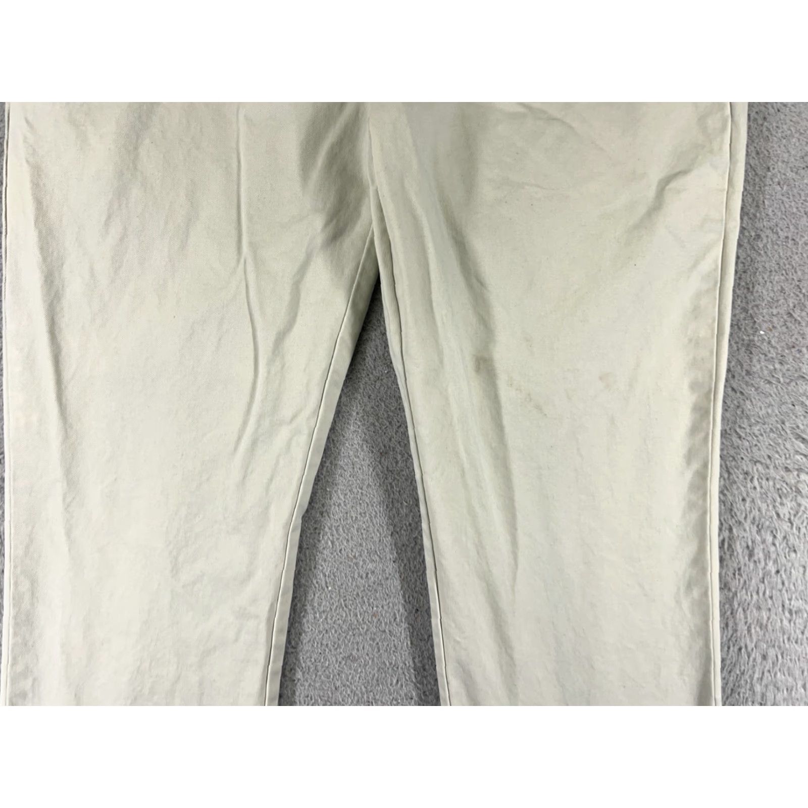 Wrangler VINEYARD VINES Pants Men 35 White Chino 100% Cotton Twill Golf Casual 35x32 READ Size US 35 - 3 Thumbnail