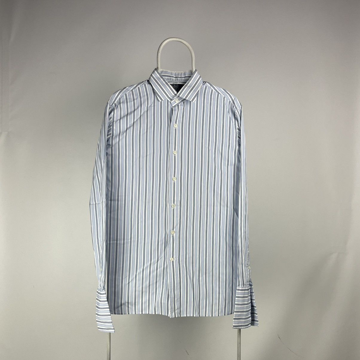 Polo Ralph Lauren Polo Ralph Lauren Regent striped shirt cufflinks size 16 1/2 Size US XL / EU 56 / 4 - 1 Thumbnail