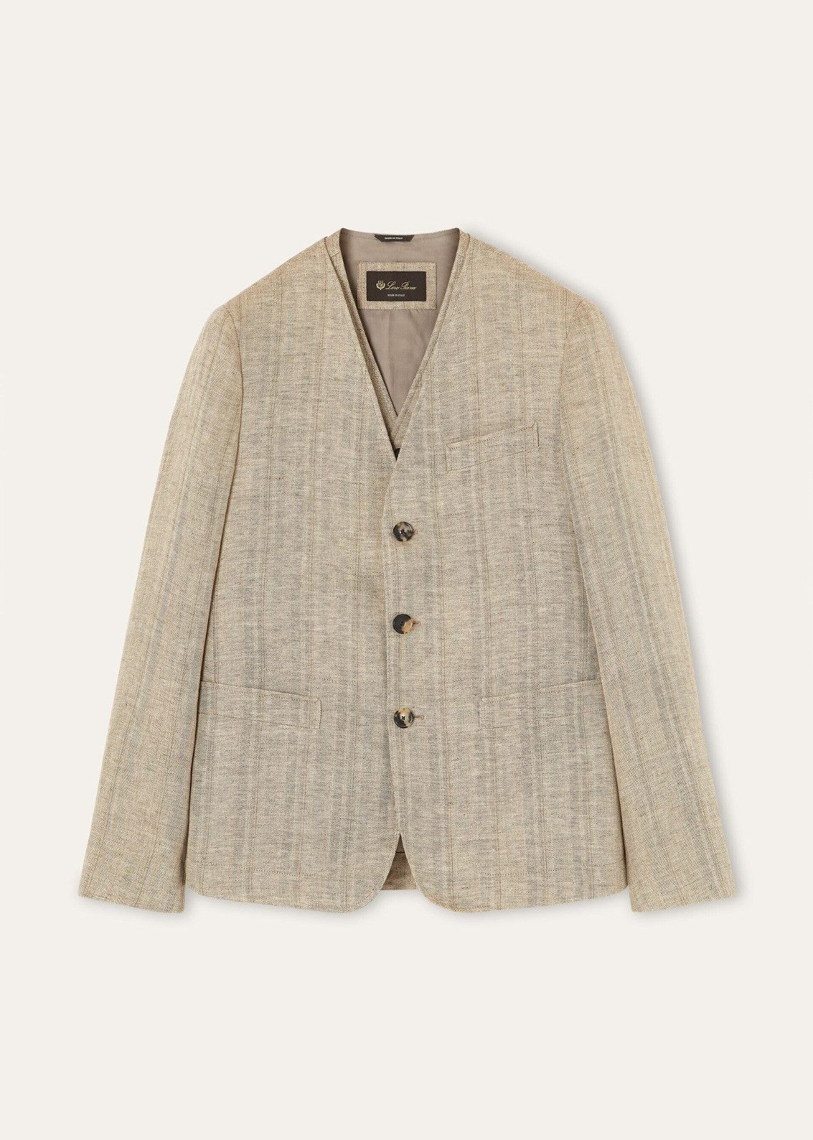 Loro Piana o1srvl11e0526 FAP5379 Eduard Jacket and Vest in Beige Size US M / EU 48-50 / 2 - 1 Thumbnail