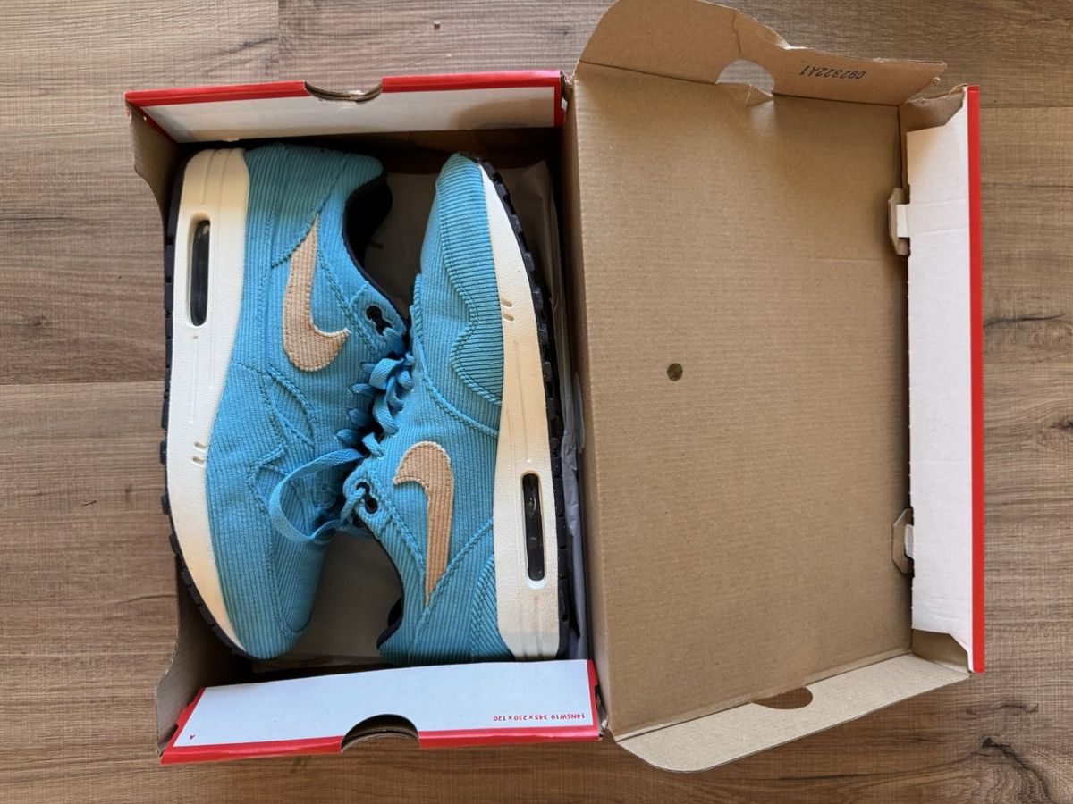 Nike Nike Air Max 1 Premium "Corduroy Baltic Blue" Size US 12 / EU 45 - 2 Thumbnail