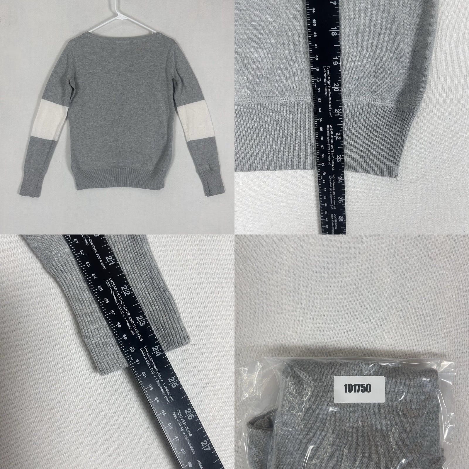 Athleta Athleta Womens Scoop Neck Sweatshirt Size XS Long Sleeve Gray Colorblock L/S Size XS / US 0-2 / IT 36-38 - 8 Thumbnail