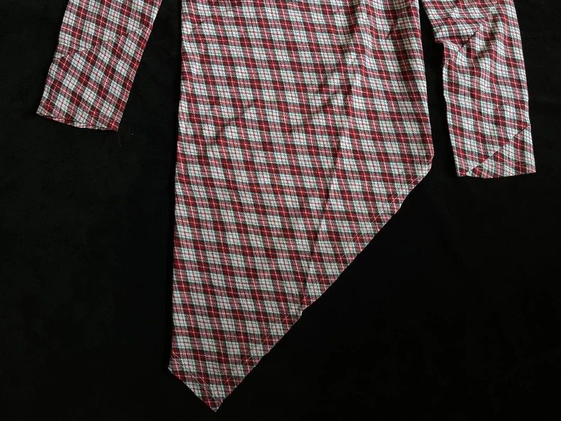 Comme des Garcons Comme Des Garcons College Plaid Irregular Long Sleeve Top Size S / US 4 / IT 40 - 6 Thumbnail