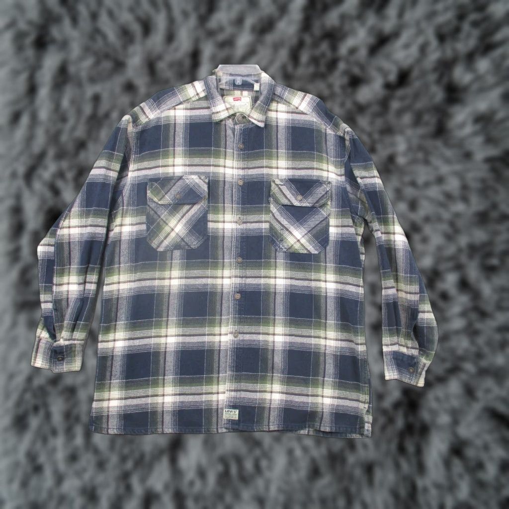 Levi's VINTAGE Levi's Shirt XL Plaid Flannel Heavyweight 90s Button-Up Cotton Men Size US XL / EU 56 / 4 - 1 Thumbnail