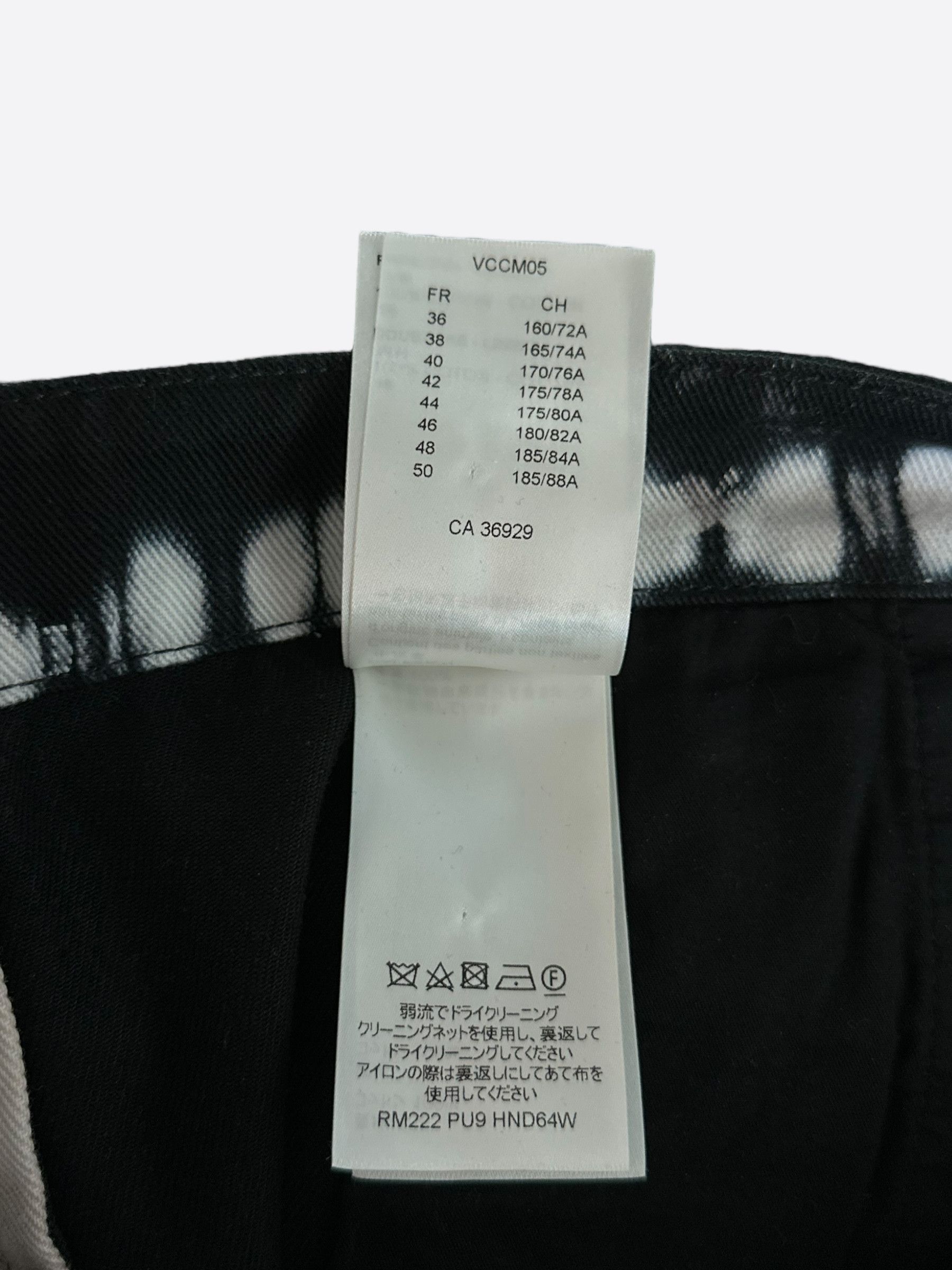 Louis Vuitton Louis Vuitton Black & Cream Tie-Dye Monogram Carpenter Pants Size US 30 / EU 46 - 5 Thumbnail