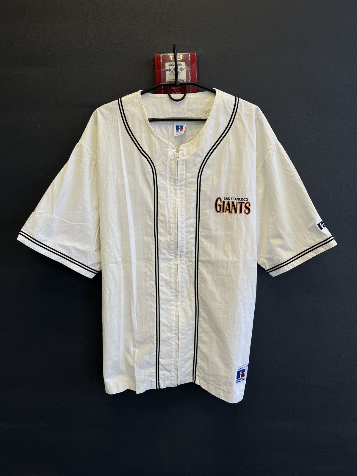 image of Mlb x Russell Athletic Vintage San Francisco Giants Russel Athletic Baseball Jersey in White (Size 