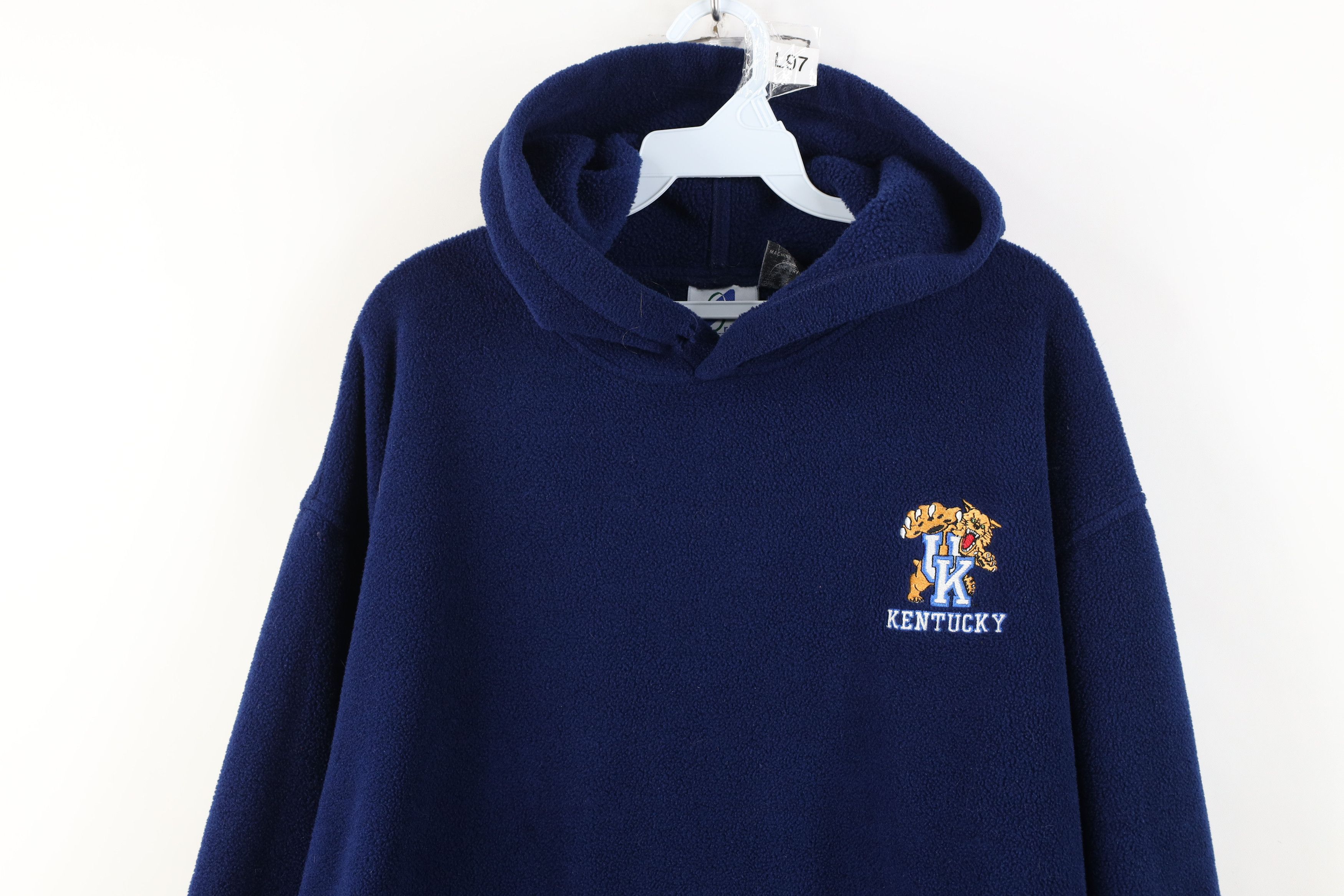 Vintage Vintage 90s University of Kentucky Fleece Hoodie Sweatshirt Size US L / EU 52-54 / 3 - 2 Thumbnail